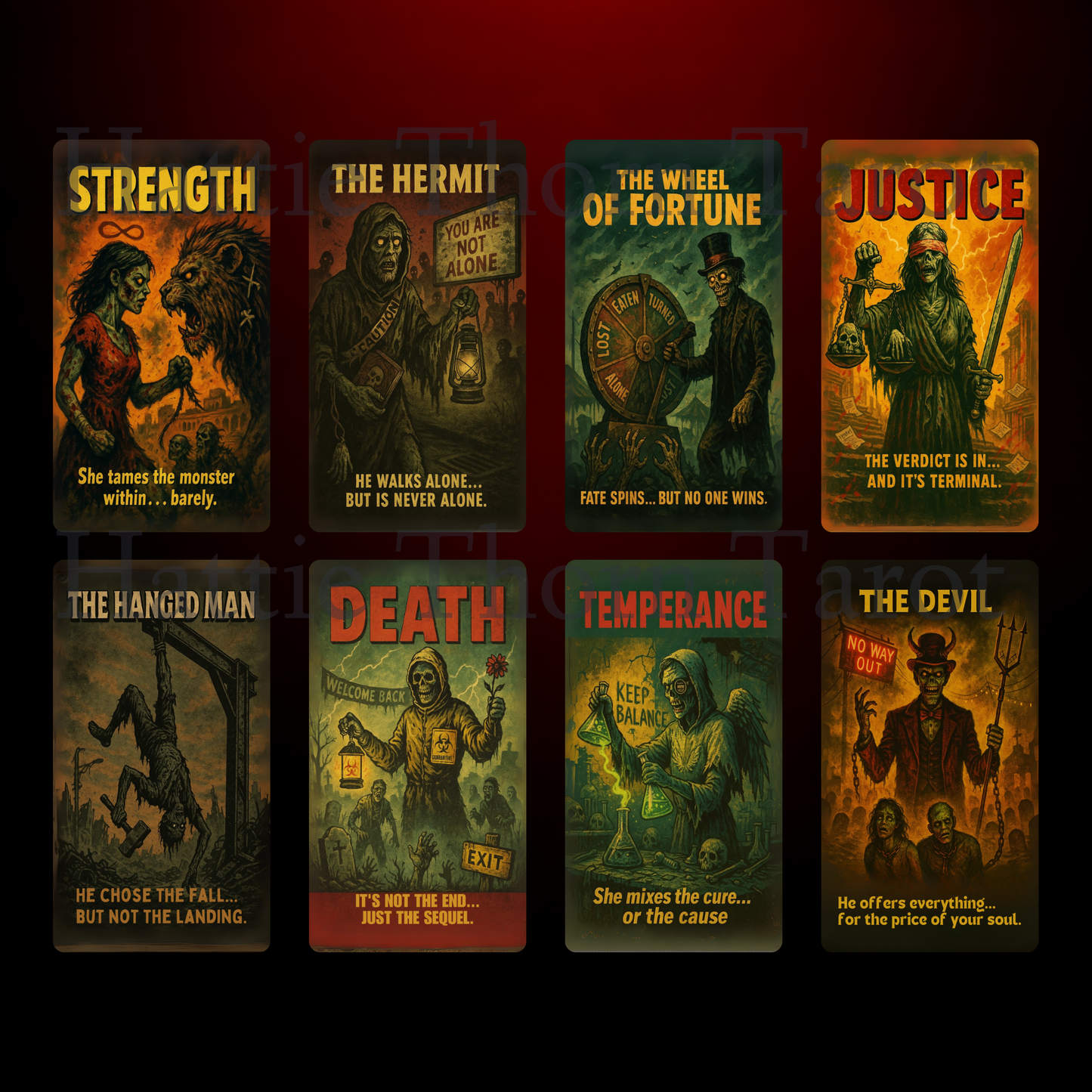 Deck of the Undead 🧠 A 1950s B-movie tarot deck where the apocalypse is low-budget... but high drama.
