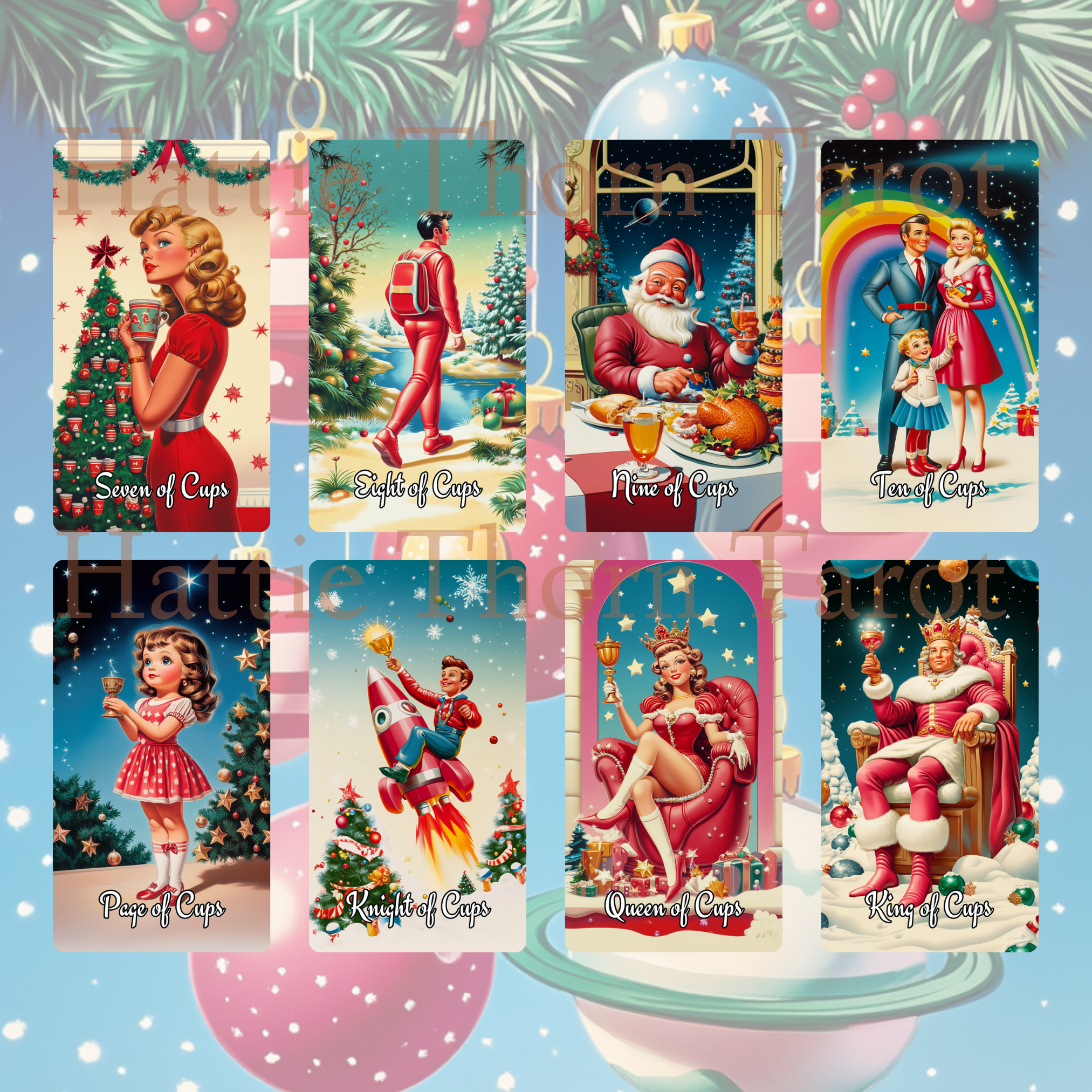 🎅 Sarsaparilla Christmas Tarot 🎅 — A Retro Holiday Dream of Peppermint and Stardust