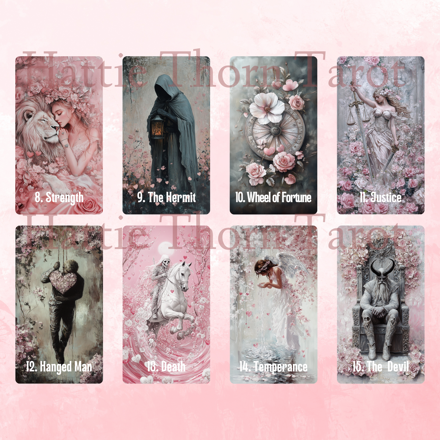 Lovers' Path Tarot by Hattie Thorn. Original Design 78 Card Deck inc Lovers' Path Tuck Box and Love Interpretation Guidebook