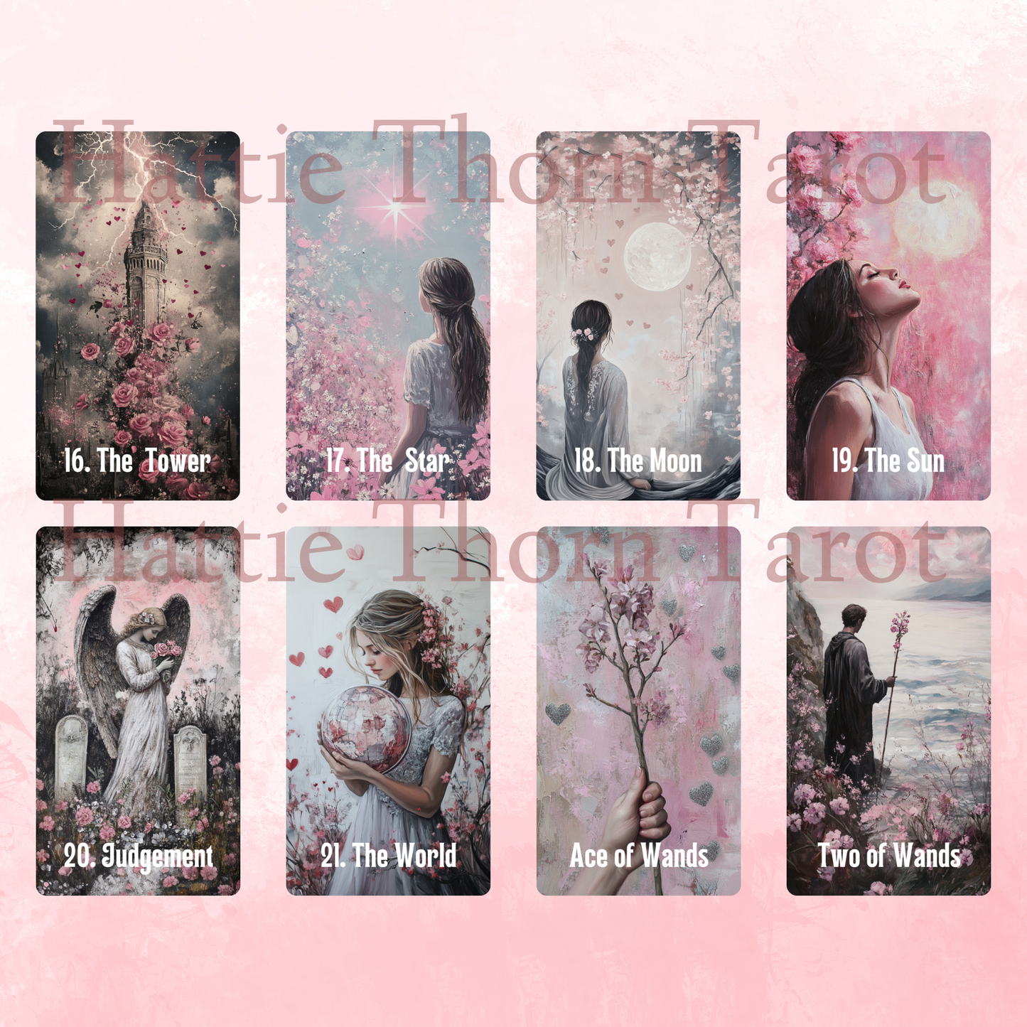 Lovers' Path Tarot by Hattie Thorn. Original Design 78 Card Deck inc Lovers' Path Tuck Box and Love Interpretation Guidebook