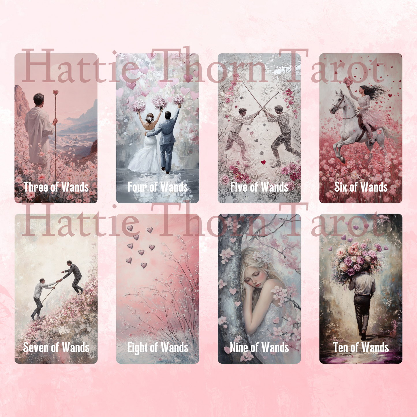 Lovers' Path Tarot by Hattie Thorn. Original Design 78 Card Deck inc Lovers' Path Tuck Box and Love Interpretation Guidebook