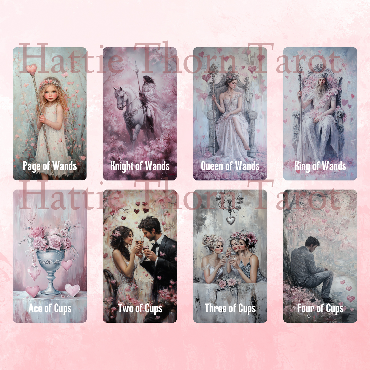 Lovers' Path Tarot by Hattie Thorn. Original Design 78 Card Deck inc Lovers' Path Tuck Box and Love Interpretation Guidebook