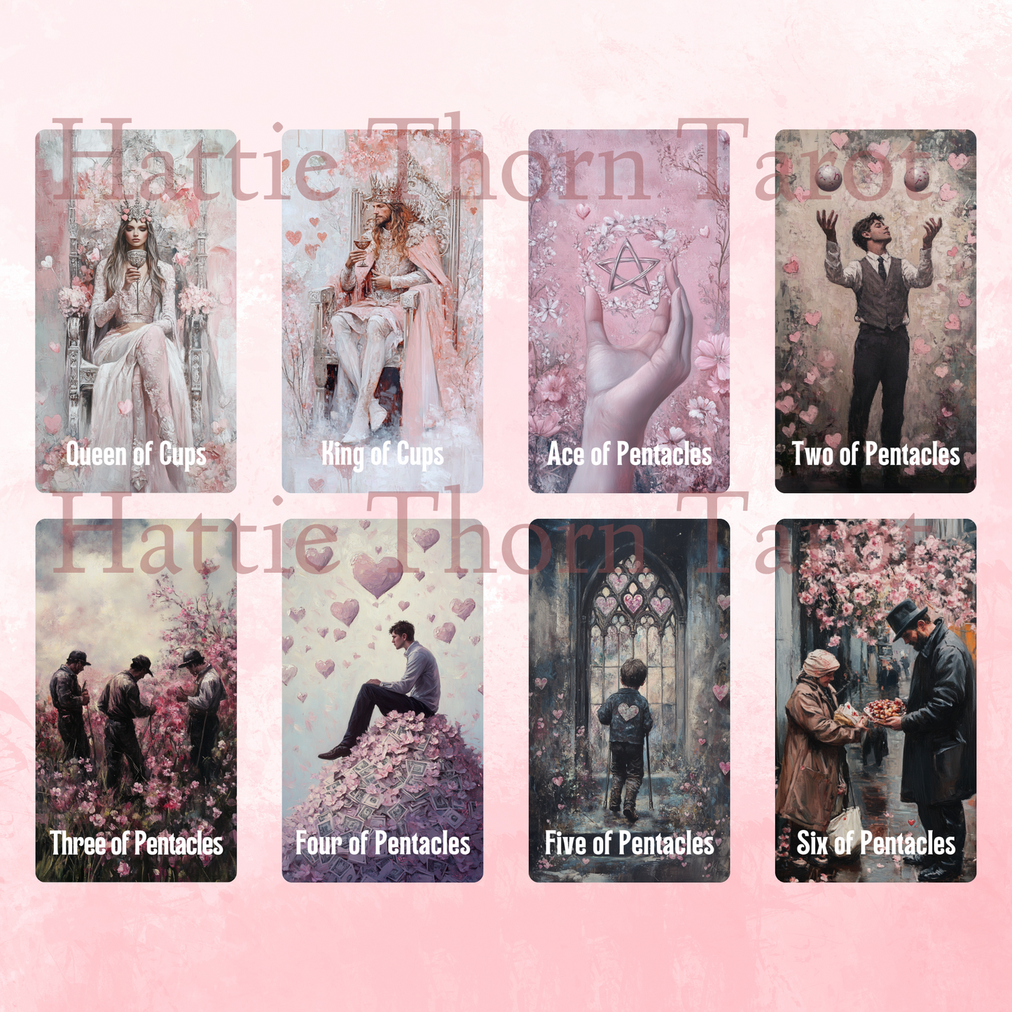 Lovers' Path Tarot by Hattie Thorn. Original Design 78 Card Deck inc Lovers' Path Tuck Box and Love Interpretation Guidebook