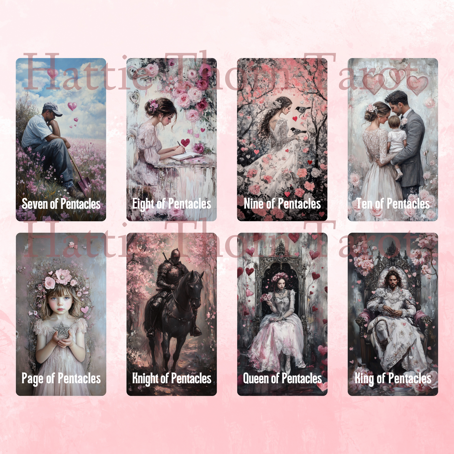 Lovers' Path Tarot by Hattie Thorn. Original Design 78 Card Deck inc Lovers' Path Tuck Box and Love Interpretation Guidebook