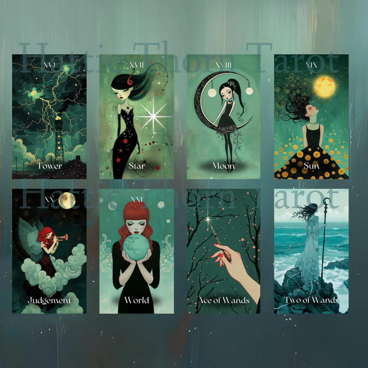 Mystic Maidens Tarot and Oracle Bundle by Hattie Thorn. 2 Deck Special!