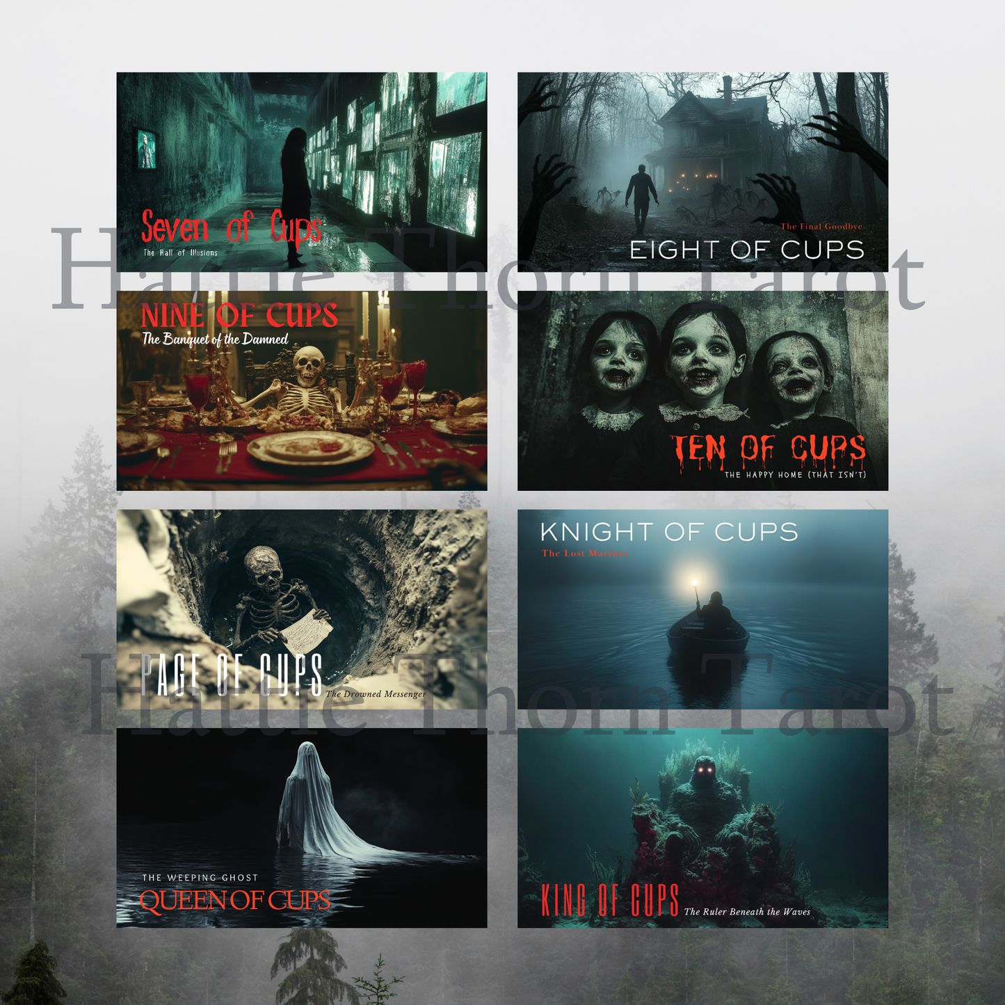 Twisted Tarot ♦ A cinematic tarot deck that reads like a horror movie still you can’t unsee.