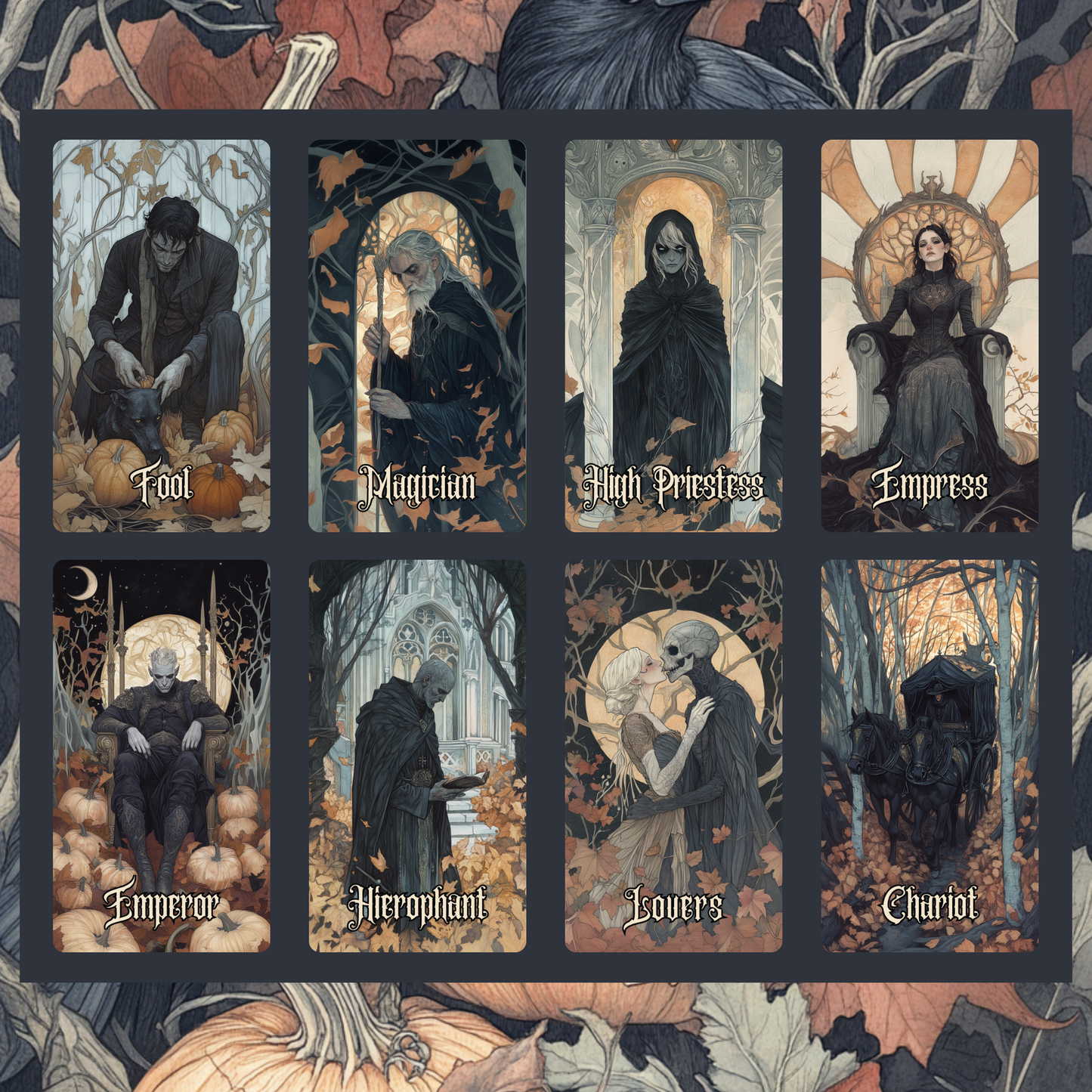 Hallowmere Tarot 🌫️ A 78-card tarot deck steeped in candlelight, mystery, and Victorian mourning magic.