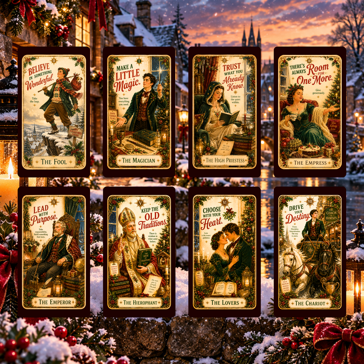 Good Tidings Tarot 🎄 A 78-card vintage Christmas deck of timeless wisdom, festive magic and guidance for every season
