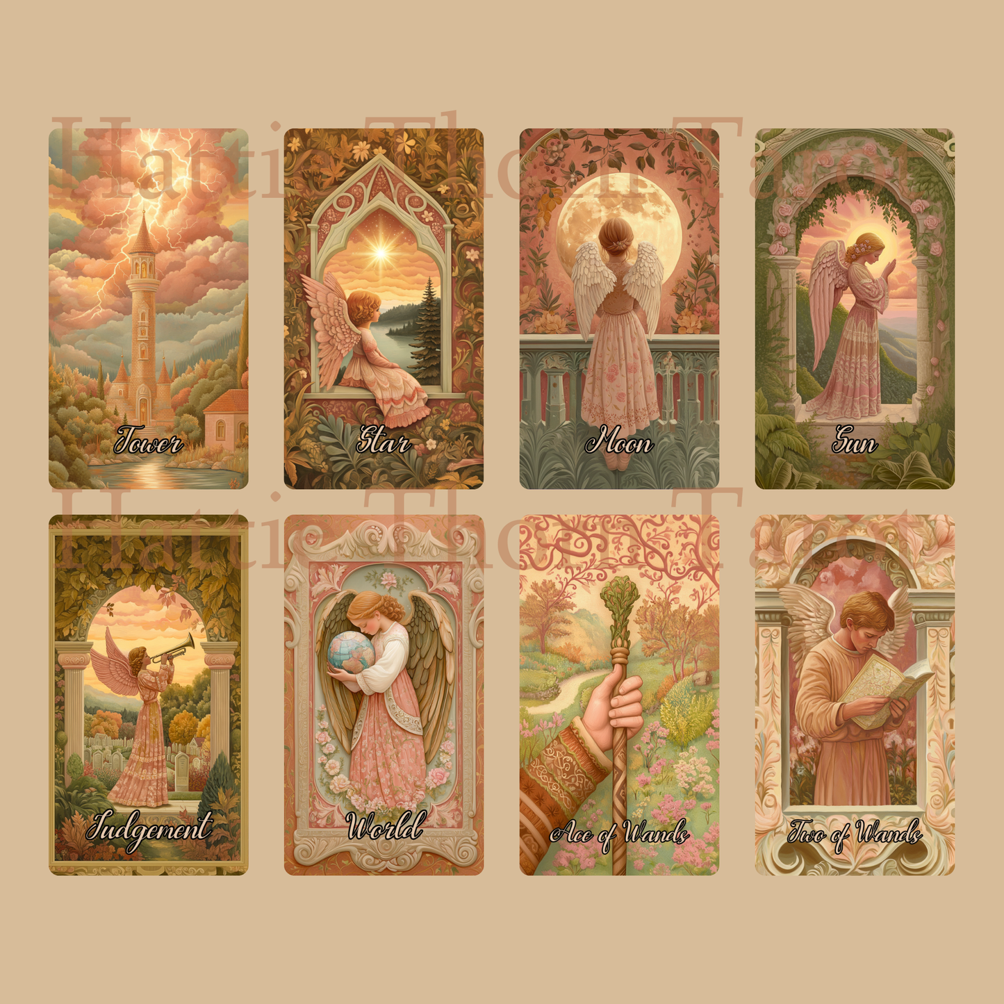 Angelic Bloom 👼 A Celestial 78-Card Deck of Divine Guidance by Hattie Thorn