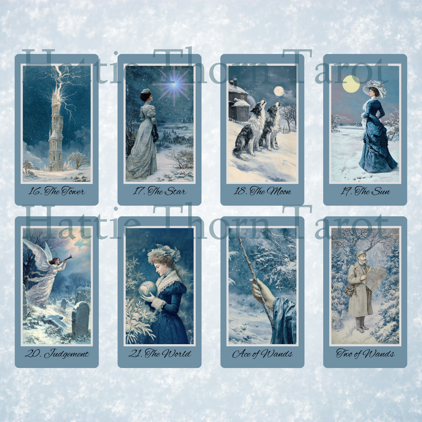 New! Wintertide Tarot by Hattie Thorn. Original Design 78 Card Deck Based on Rider Waite including Wintertide Tuck Box