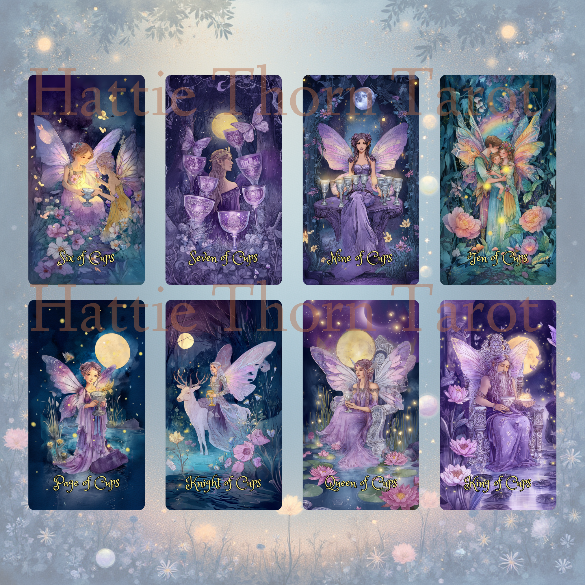 Midnight Fae Tarot 🌙  A 78-card deck woven with twilight wings, gentle shadows, and faerie-born magic.