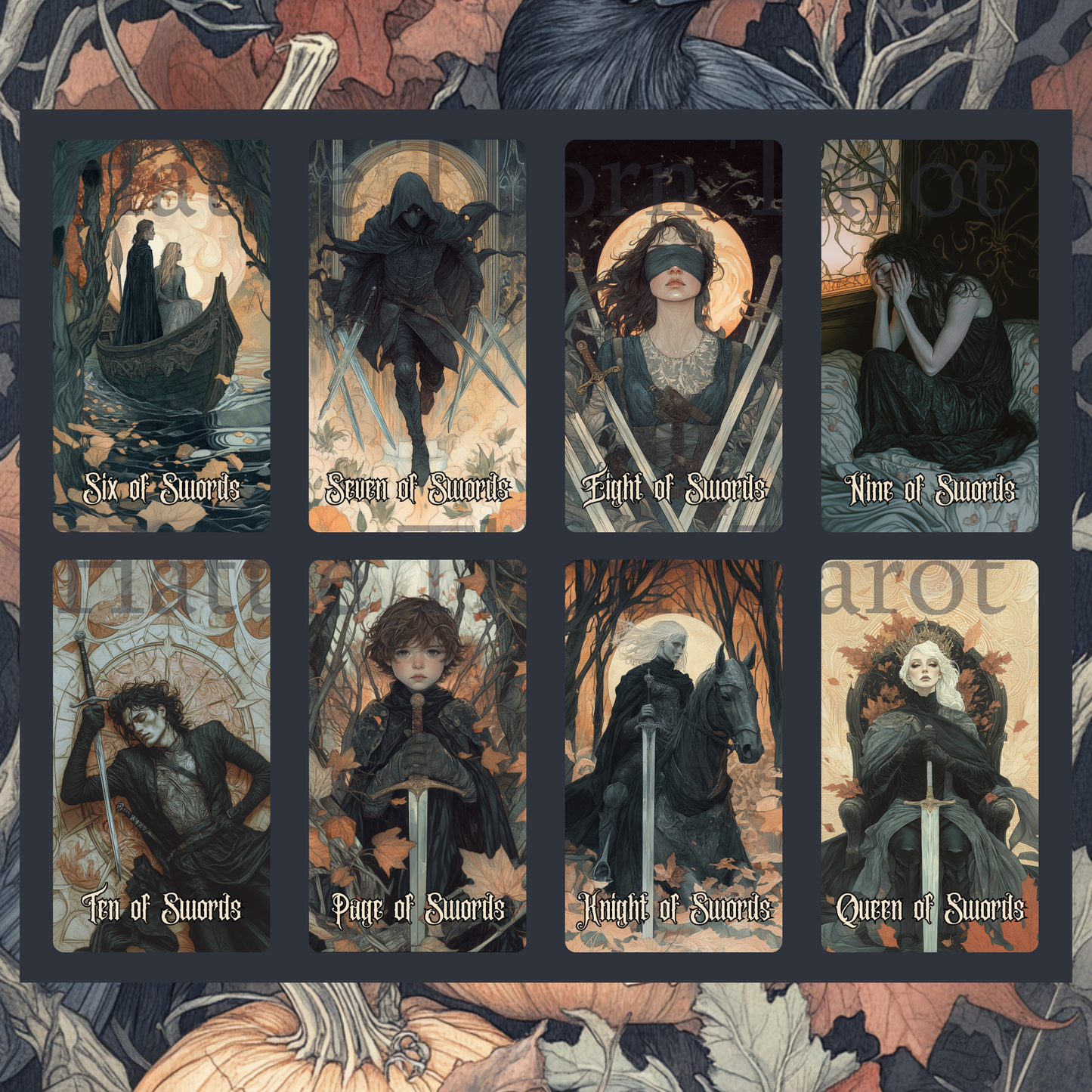 Hallowmere Tarot 🌫️ A 78-card tarot deck steeped in candlelight, mystery, and Victorian mourning magic.