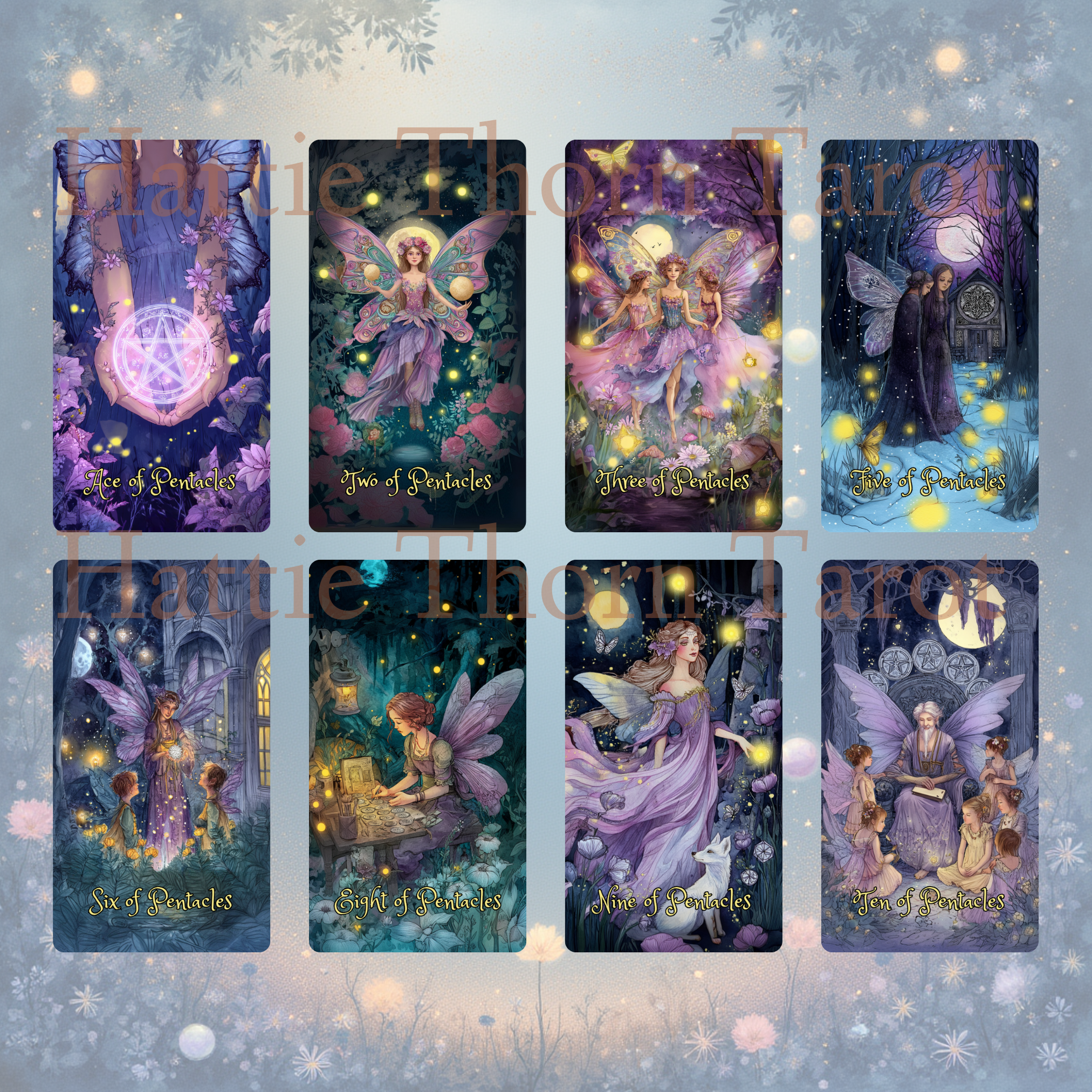 Midnight Fae Tarot 🌙  A 78-card deck woven with twilight wings, gentle shadows, and faerie-born magic.