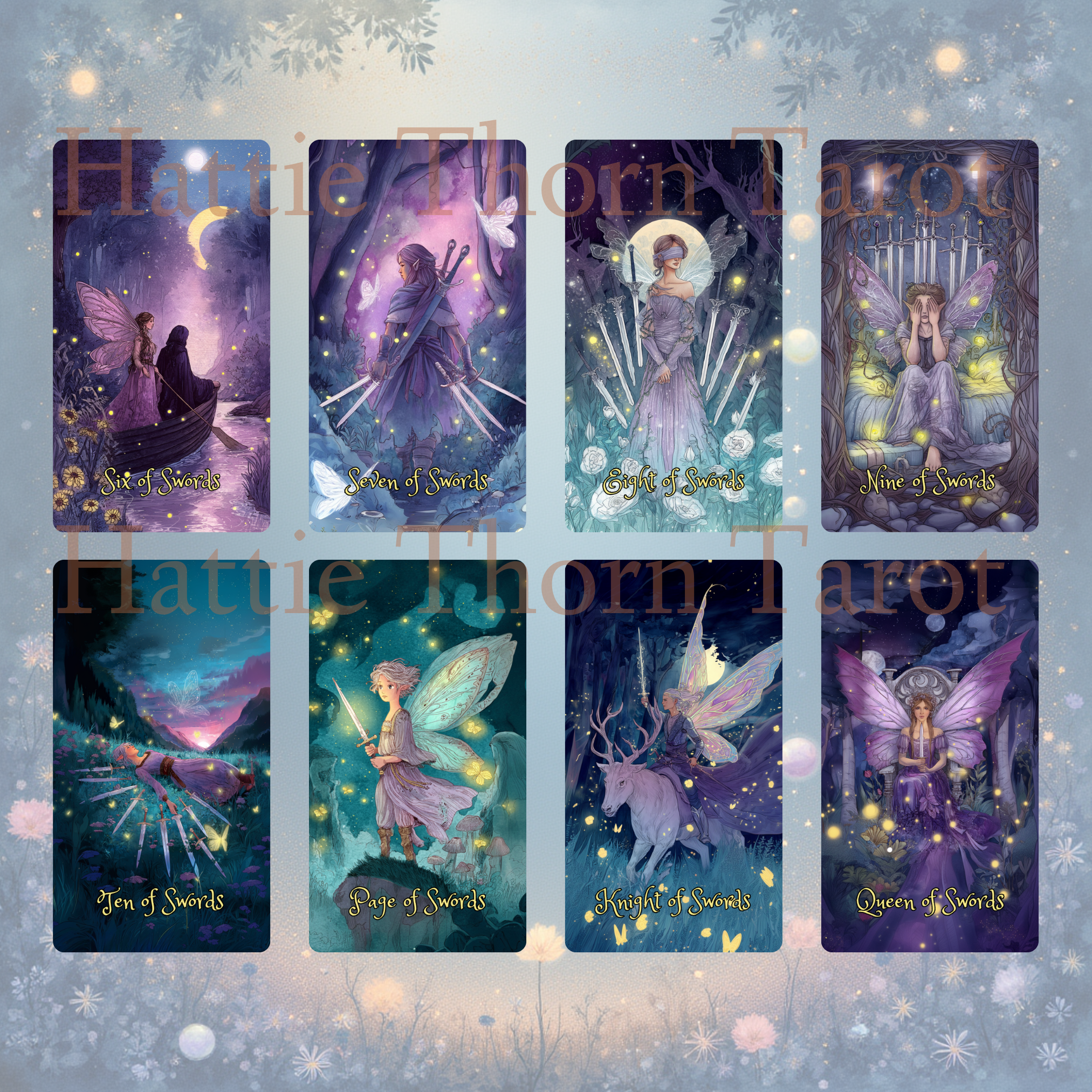 Midnight Fae Tarot 🌙  A 78-card deck woven with twilight wings, gentle shadows, and faerie-born magic.