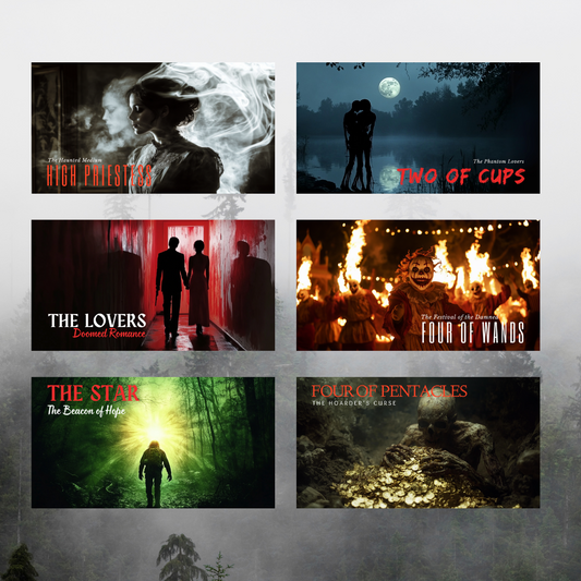 Twisted Tarot ♦ A cinematic tarot deck that reads like a horror movie still you can’t unsee.
