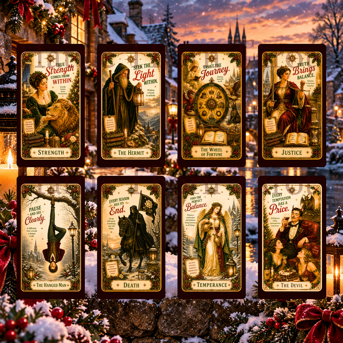 Good Tidings Tarot 🎄 A 78-card vintage Christmas deck of timeless wisdom, festive magic and guidance for every season