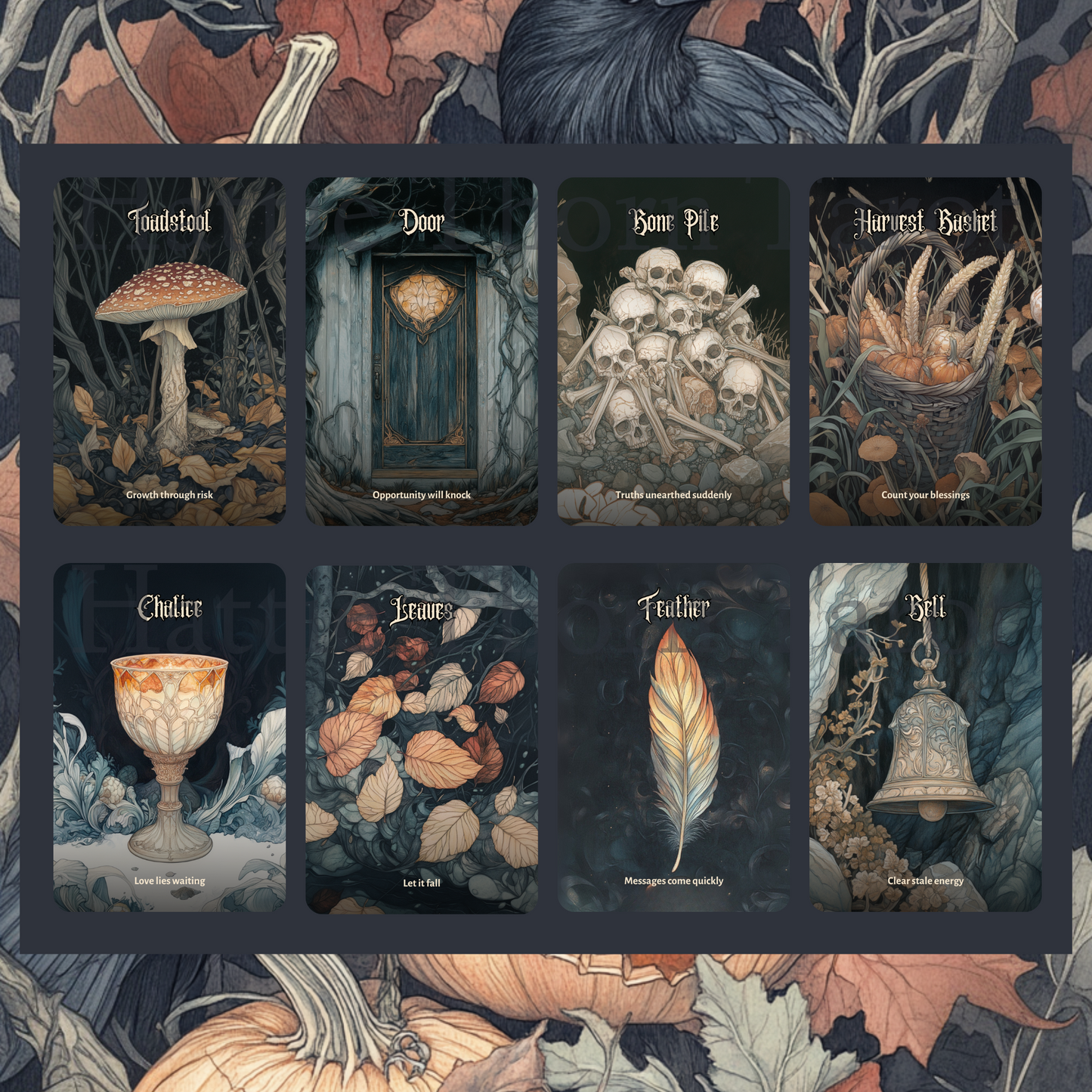 Hallowmere Oracle 🌫️ A 50-card oracle deck of spectral whispers and Victorian secrets.