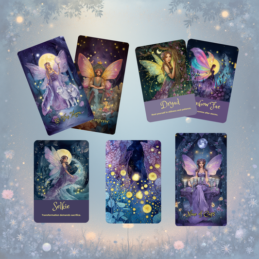 Midnight Fae Tarot & Oracle 🌙 A twin-deck set of moonlit divination, faerie wisdom, and enchanted insight.