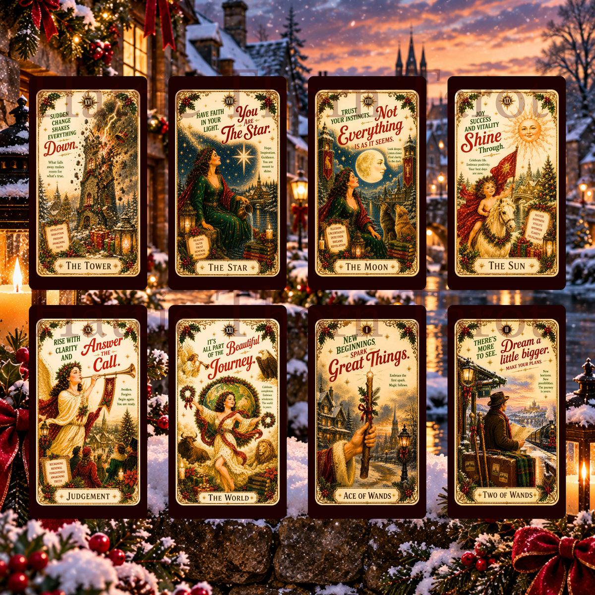 Good Tidings Tarot 🎄 A 78-card vintage Christmas deck of timeless wisdom, festive magic and guidance for every season