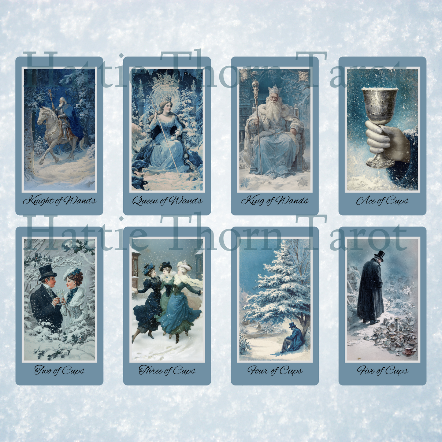 New! Wintertide Tarot by Hattie Thorn. Original Design 78 Card Deck Based on Rider Waite including Wintertide Tuck Box