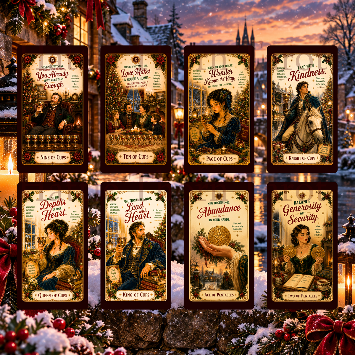 Good Tidings Tarot 🎄 A 78-card vintage Christmas deck of timeless wisdom, festive magic and guidance for every season