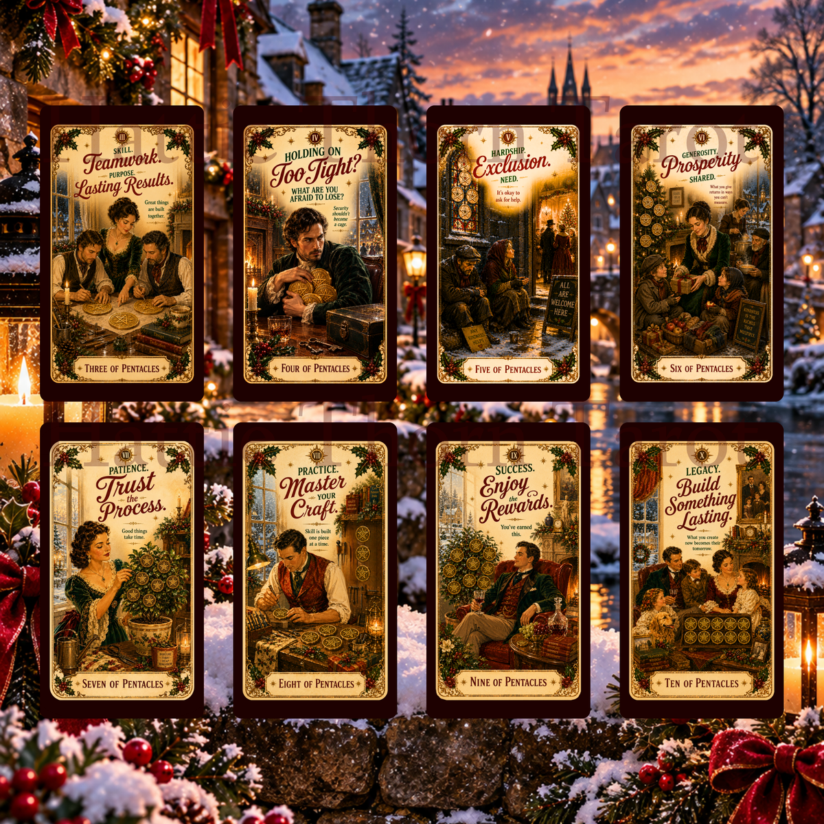 Good Tidings Tarot 🎄 A 78-card vintage Christmas deck of timeless wisdom, festive magic and guidance for every season
