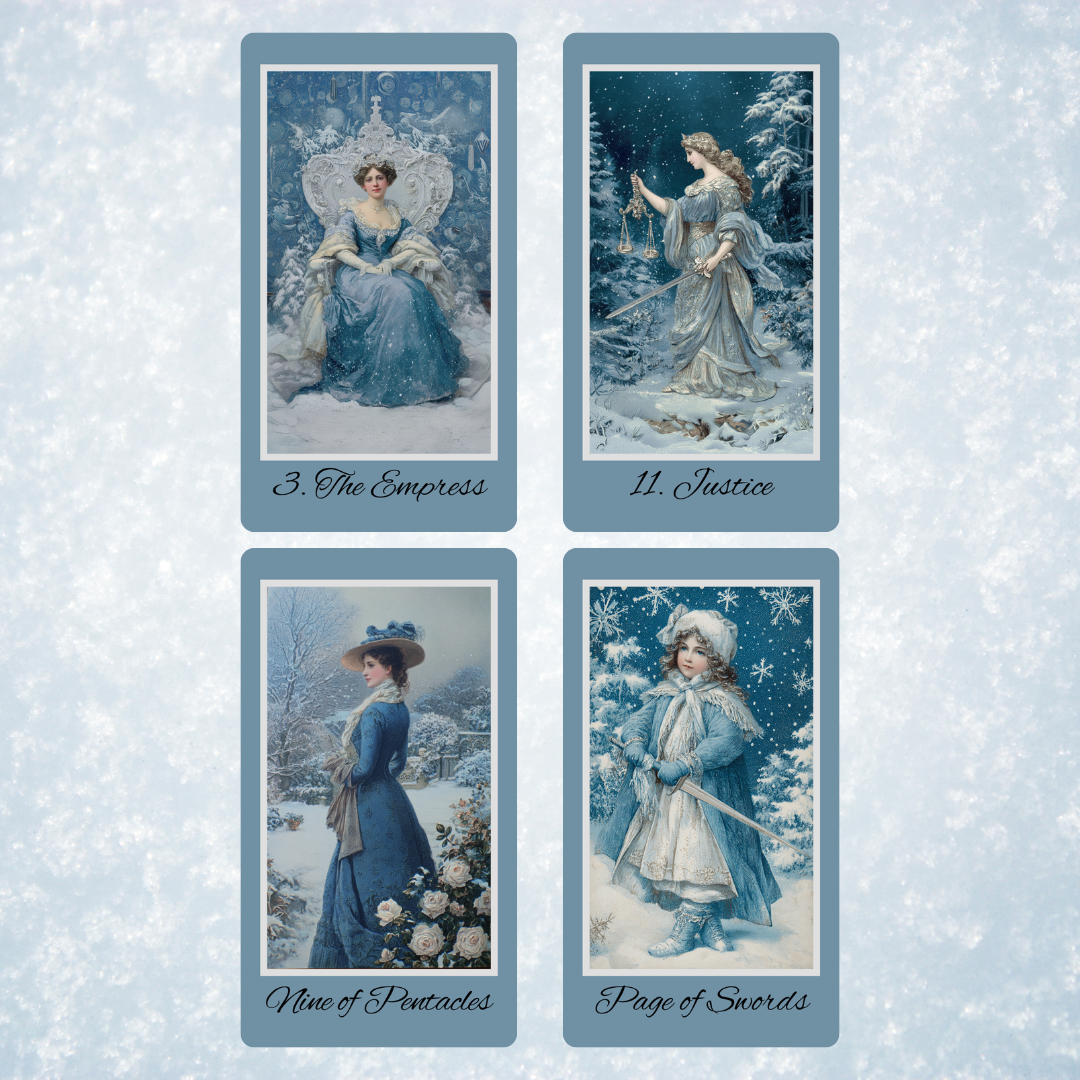 New! Wintertide Tarot by Hattie Thorn. Original Design 78 Card Deck Based on Rider Waite including Wintertide Tuck Box