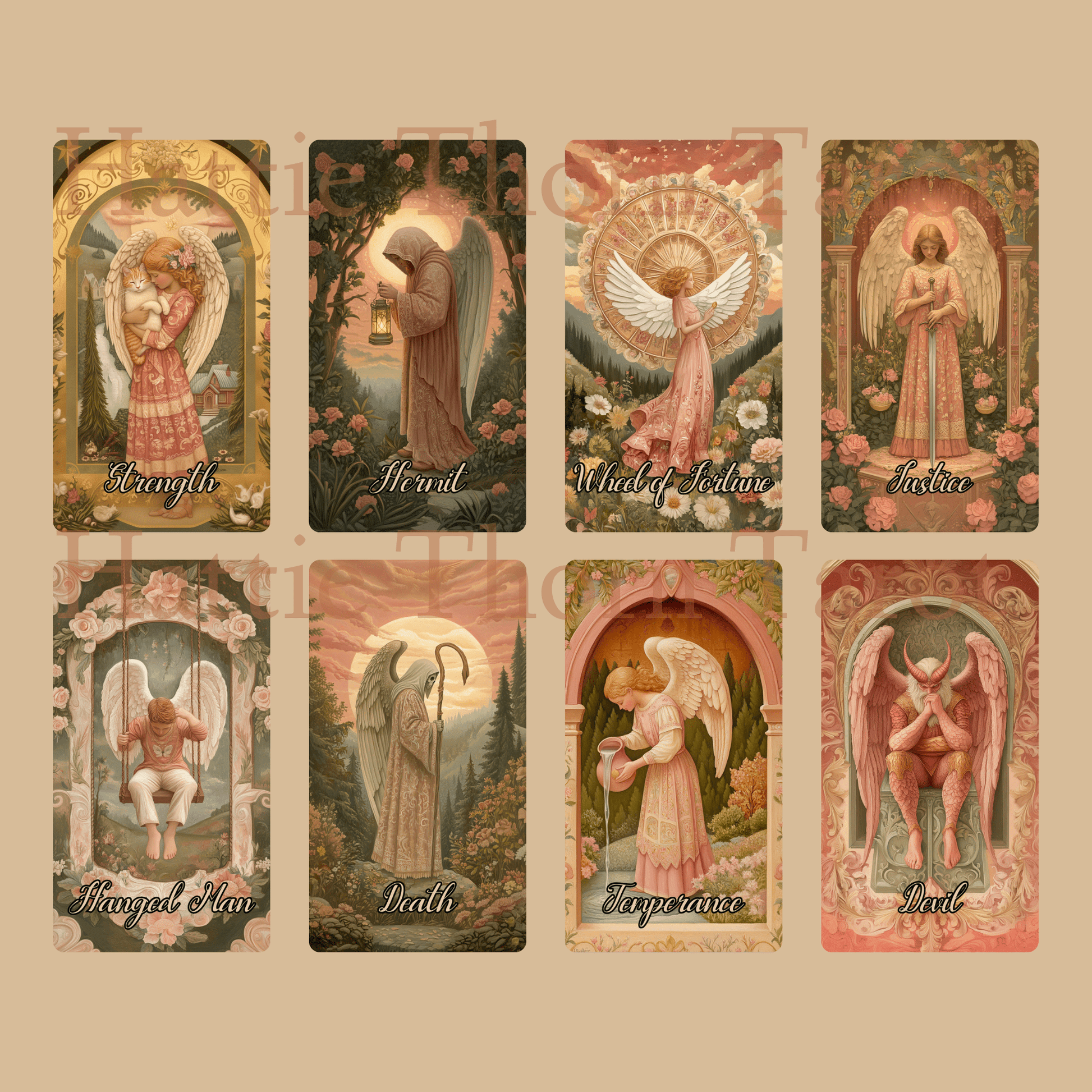 Angelic Bloom 👼 A Celestial 78 - Card Deck of Divine Guidance by Hattie Thorn - Hattie Thorn Tarot