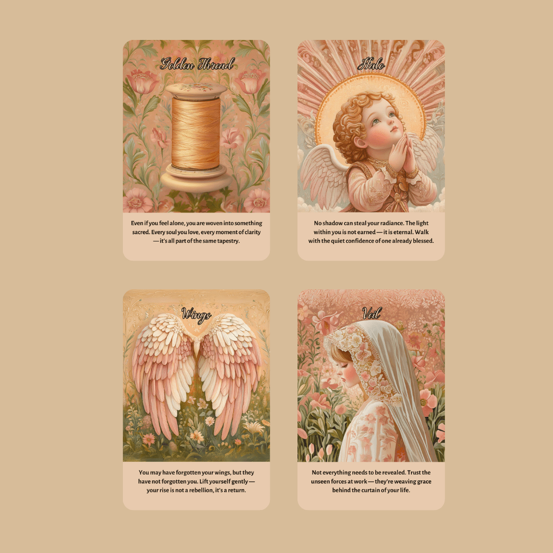 Angelic Bloom Oracle 👼 50 Angelic Insight Cards for Spiritual Connection - Hattie Thorn Tarot