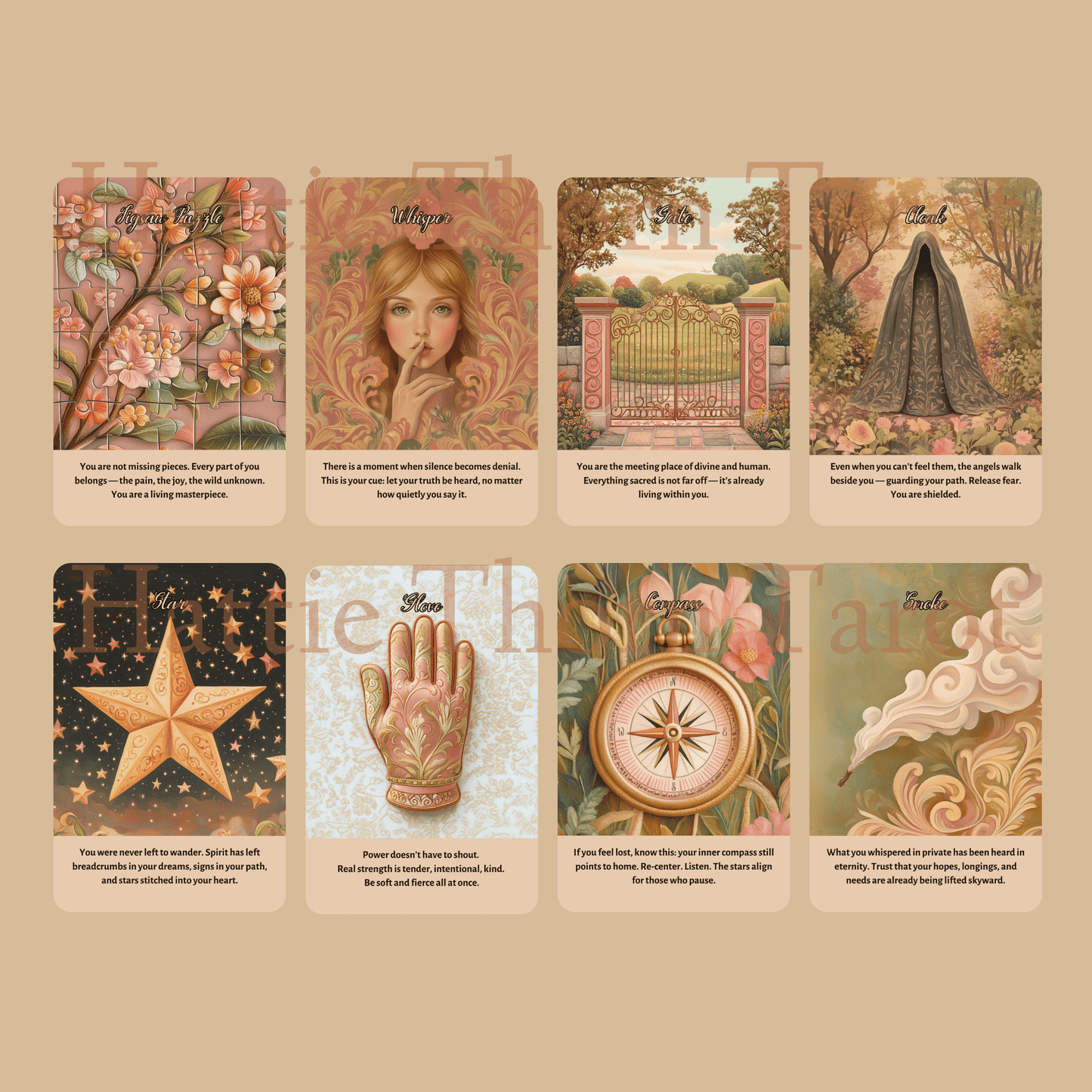 Angelic Bloom Oracle 👼 50 Angelic Insight Cards for Spiritual Connection - Hattie Thorn Tarot