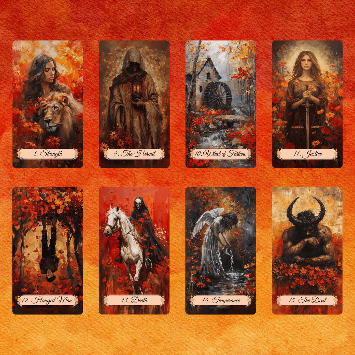 Autumn Fields Tarot 🍂 A 78 - card tarot deck wrapped in harvest hues, gentle insight, and grounded reflection - Hattie Thorn Tarot