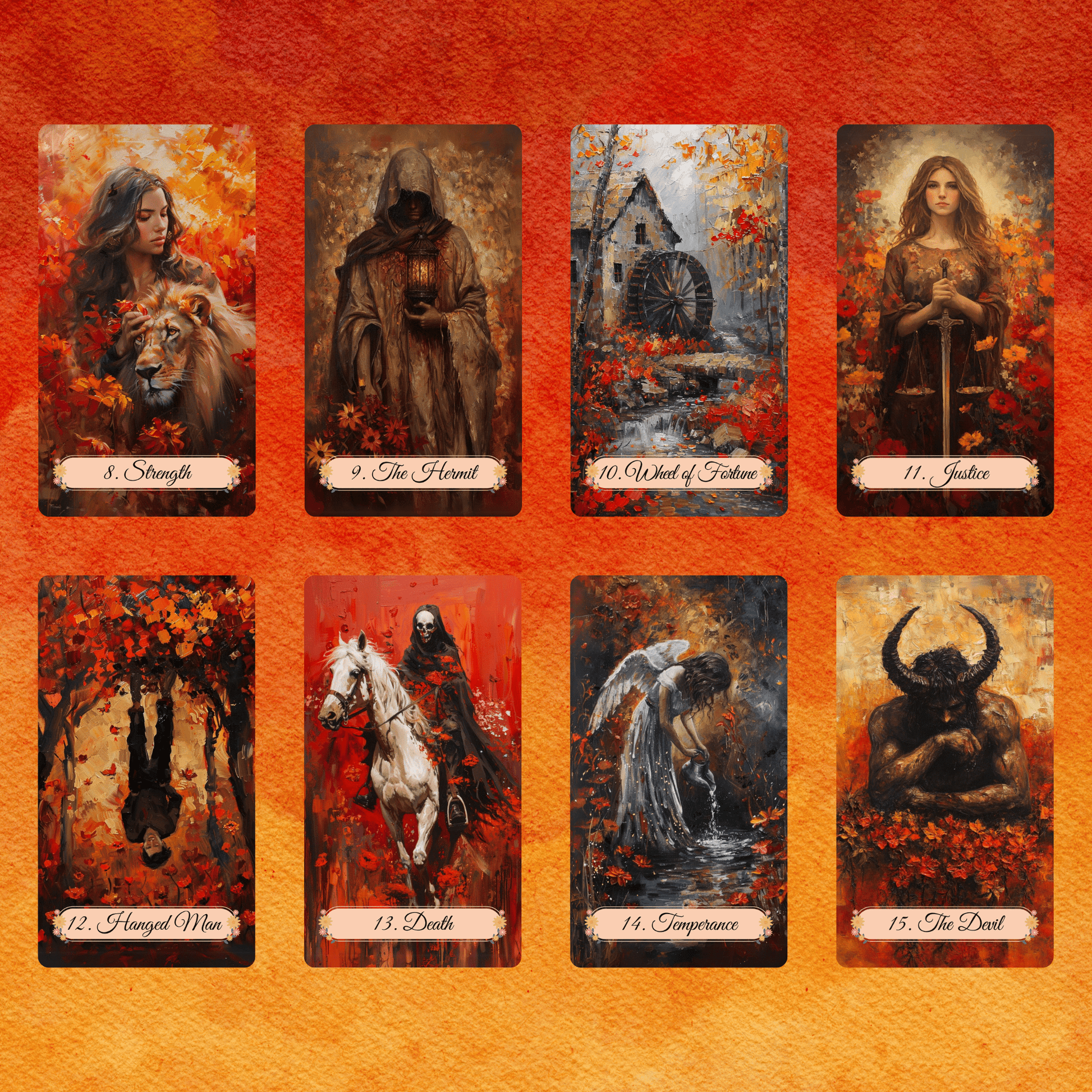 Autumn Fields Tarot 🍂 A 78 - card tarot deck wrapped in harvest hues, gentle insight, and grounded reflection - Hattie Thorn Tarot