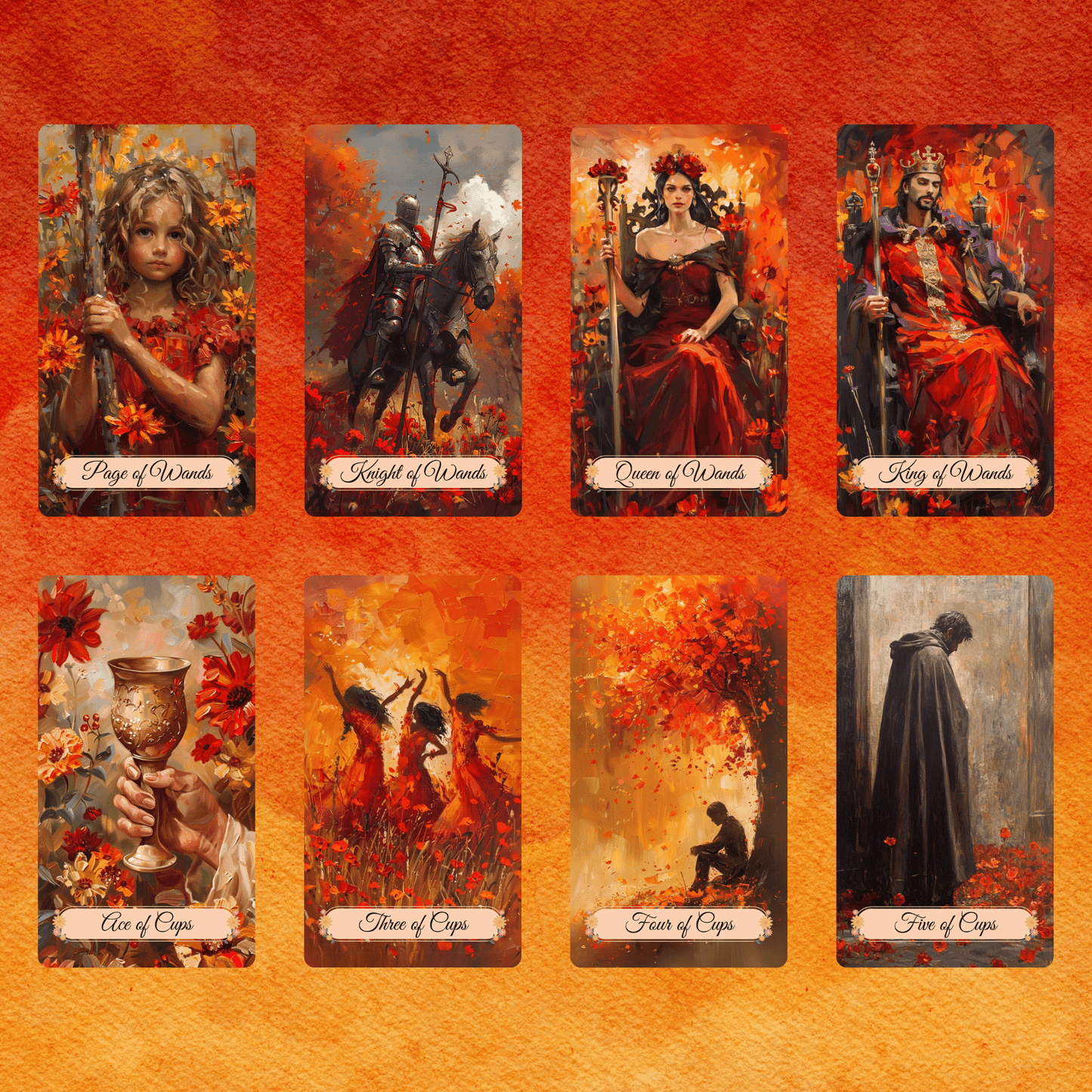 Autumn Fields Tarot 🍂 A 78 - card tarot deck wrapped in harvest hues, gentle insight, and grounded reflection - Hattie Thorn Tarot