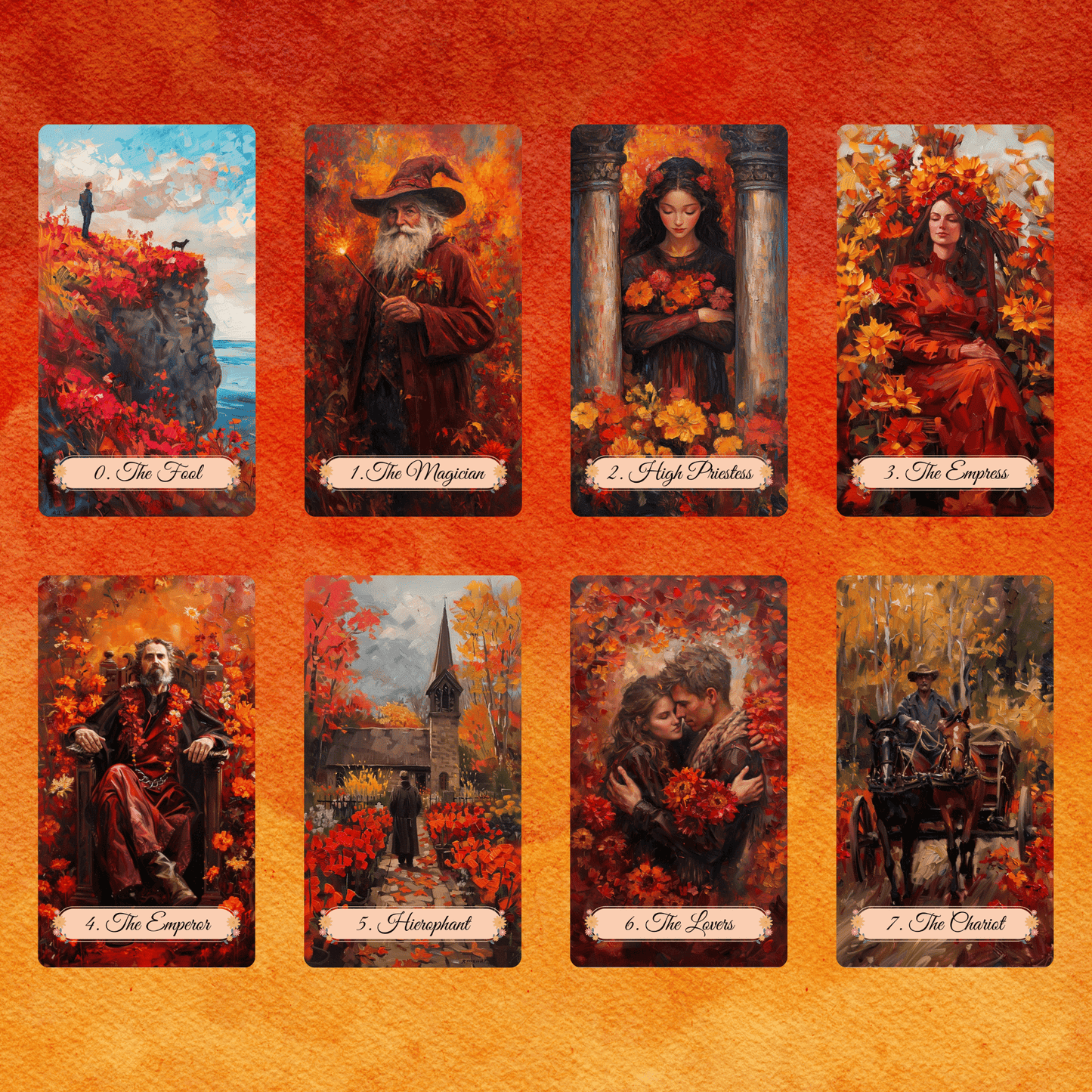 Autumn Fields Tarot 🍂 A 78 - card tarot deck wrapped in harvest hues, gentle insight, and grounded reflection - Hattie Thorn Tarot
