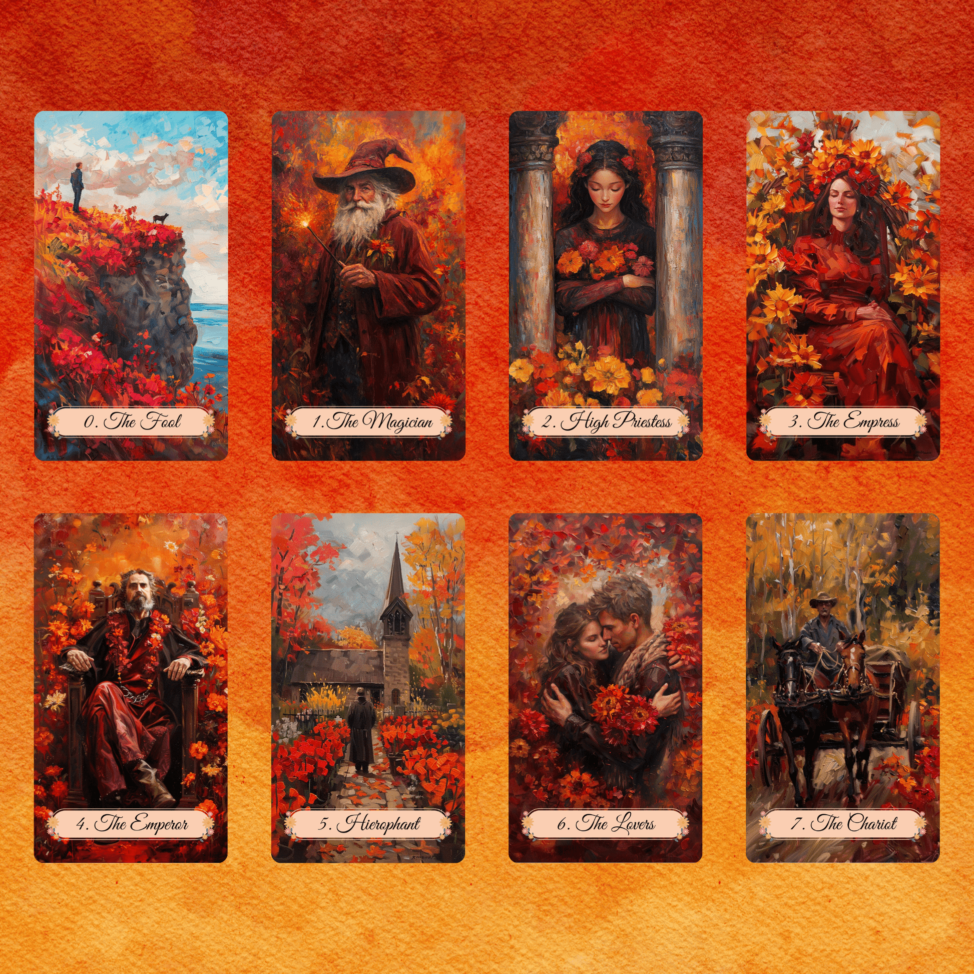 Autumn Fields Tarot 🍂 A 78 - card tarot deck wrapped in harvest hues, gentle insight, and grounded reflection - Hattie Thorn Tarot