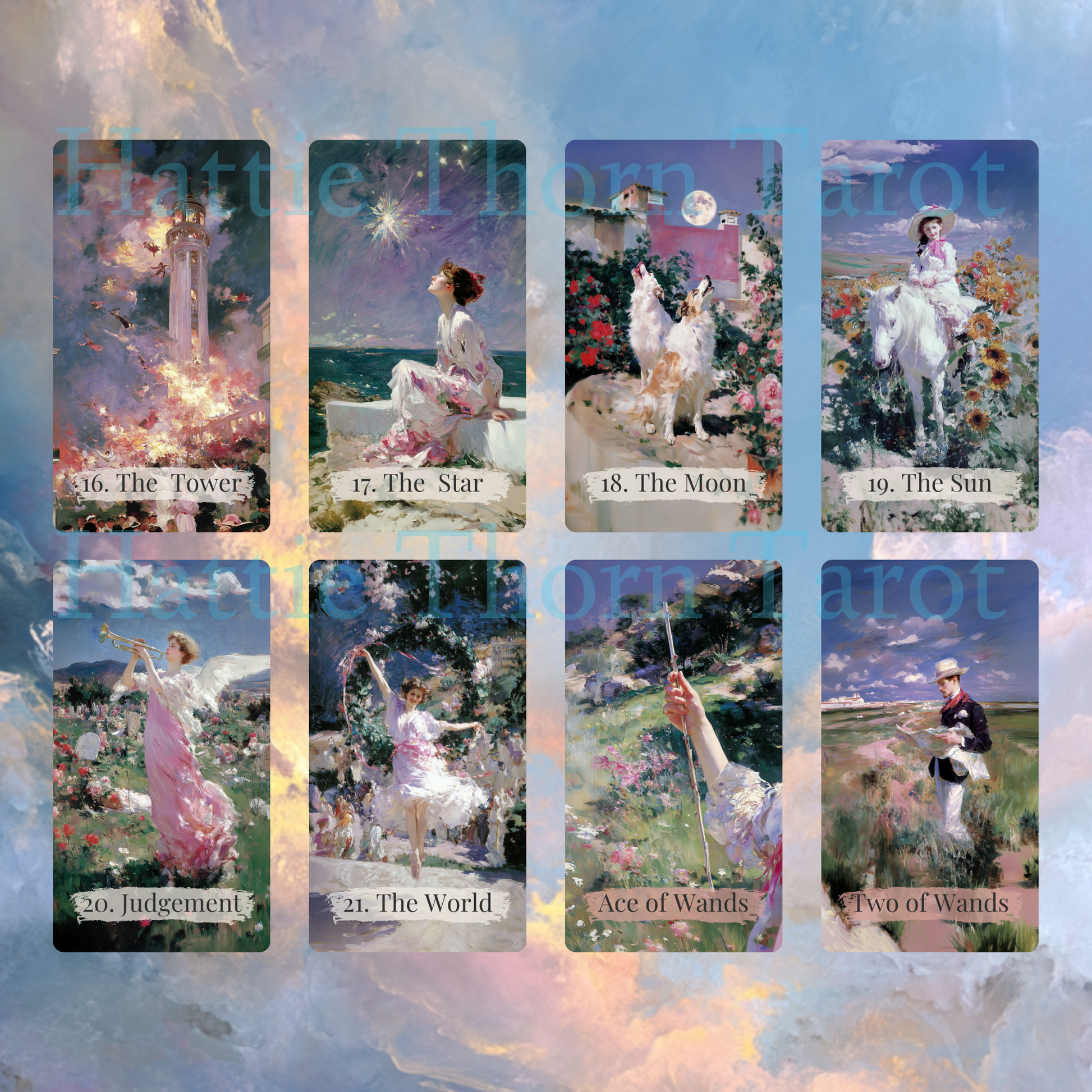 Belle Lumière Tarot 🌤️ A luminous fine art tarot deck inspired by light, movement, and painterly beauty - Hattie Thorn Tarot