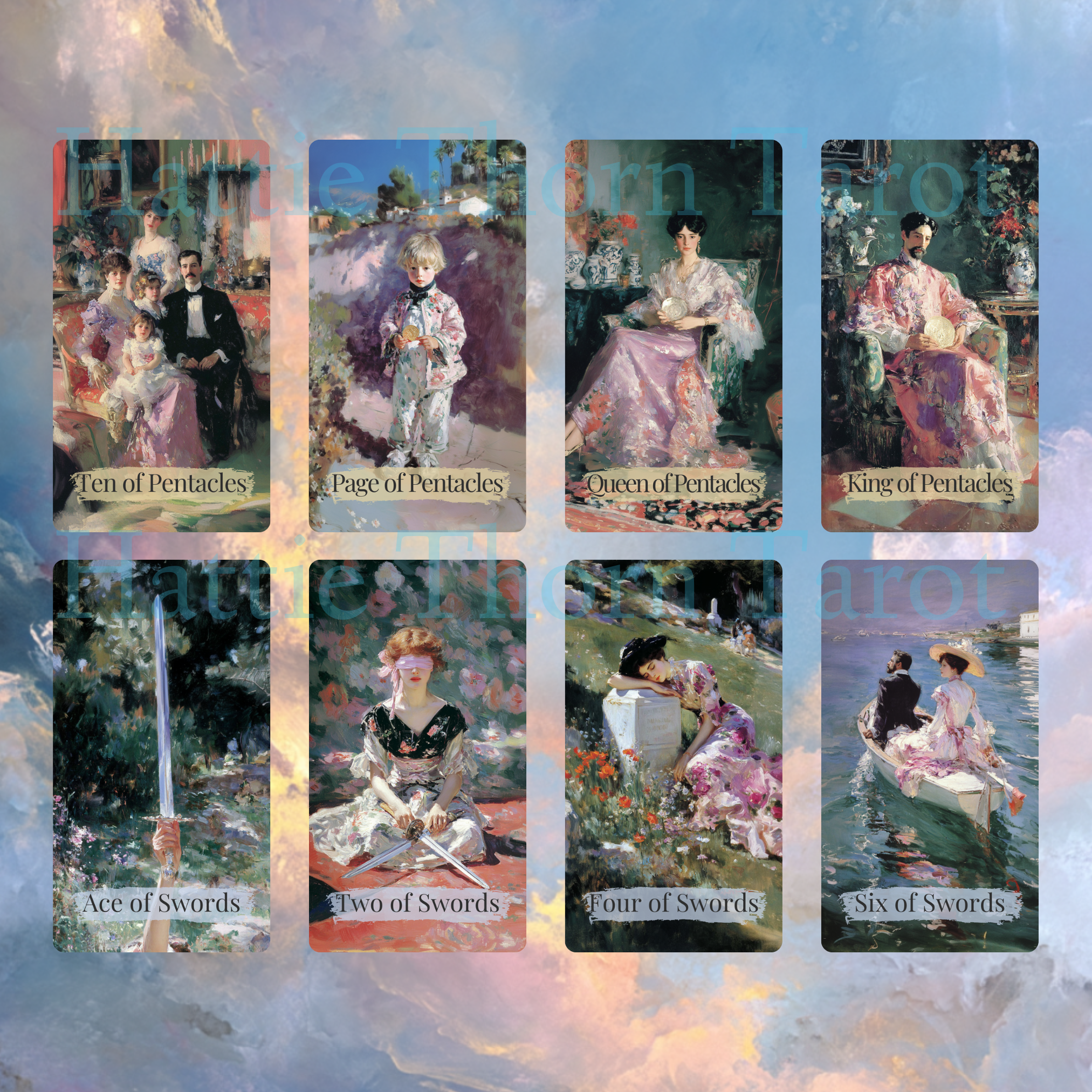 Belle Lumière Tarot 🌤️ A luminous fine art tarot deck inspired by light, movement, and painterly beauty - Hattie Thorn Tarot