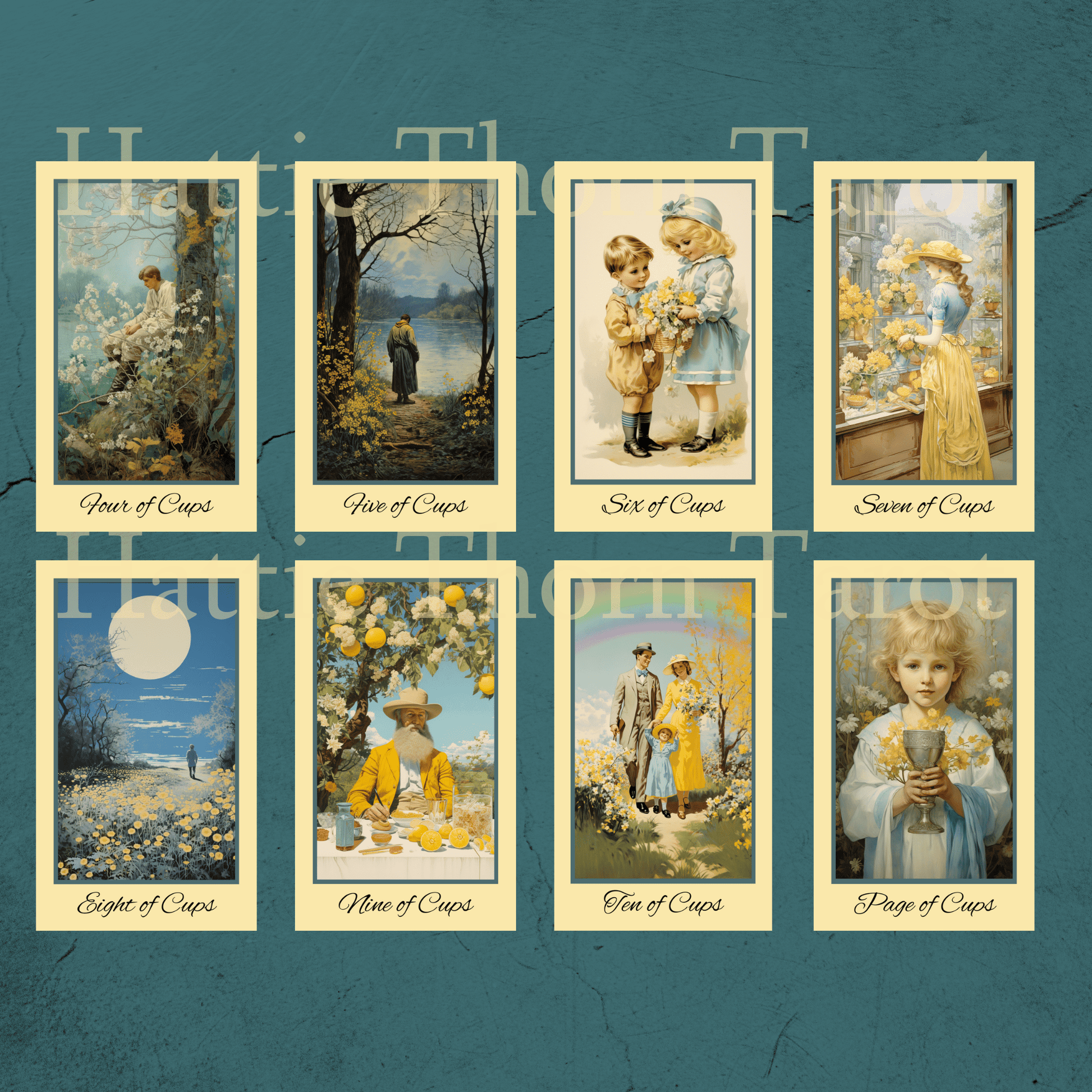 Bygone Spring Tarot 🌼 A vintage - inspired tarot deck blooming with pastel charm and springtime nostalgia - Hattie Thorn Tarot