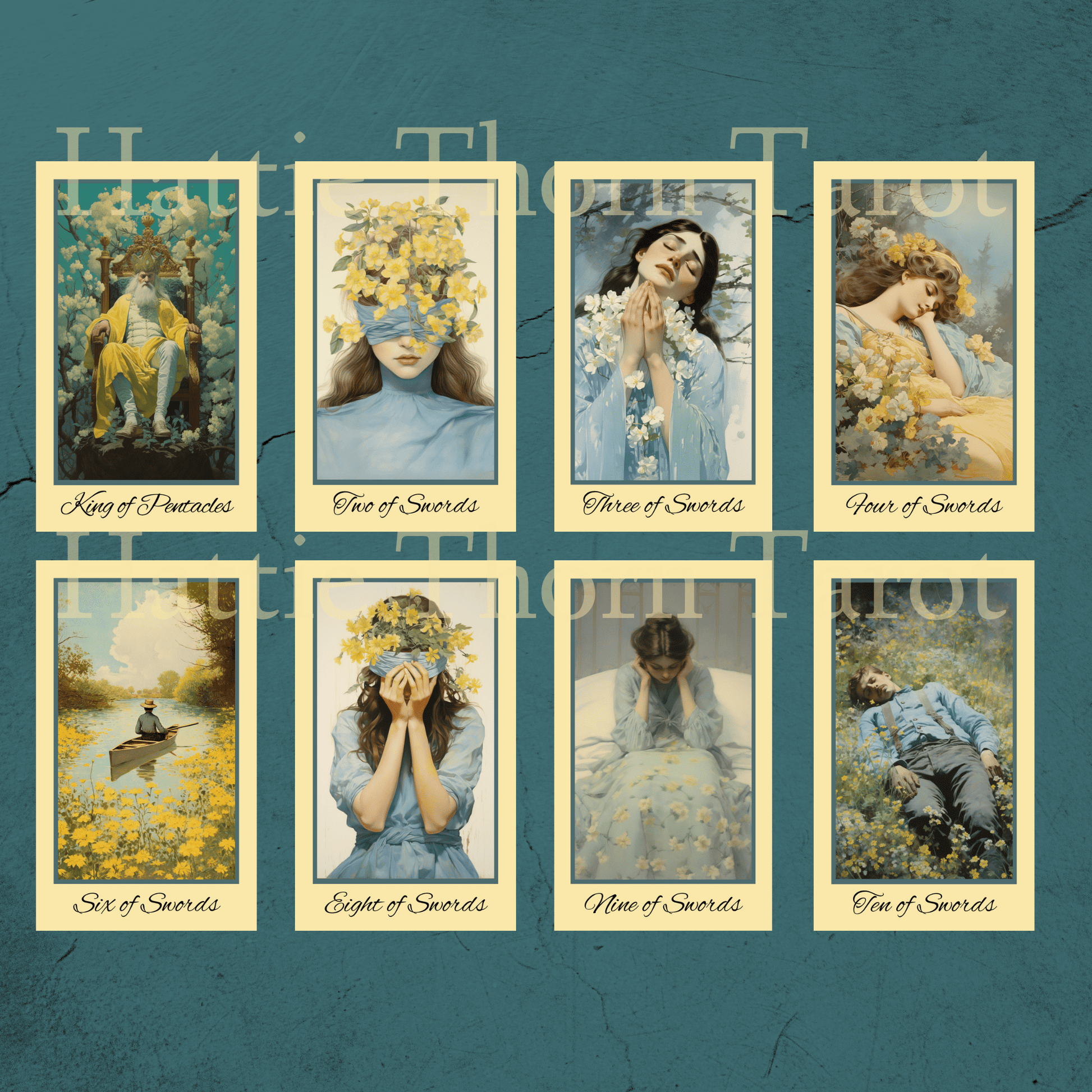 Bygone Spring Tarot 🌼 A vintage - inspired tarot deck blooming with pastel charm and springtime nostalgia - Hattie Thorn Tarot