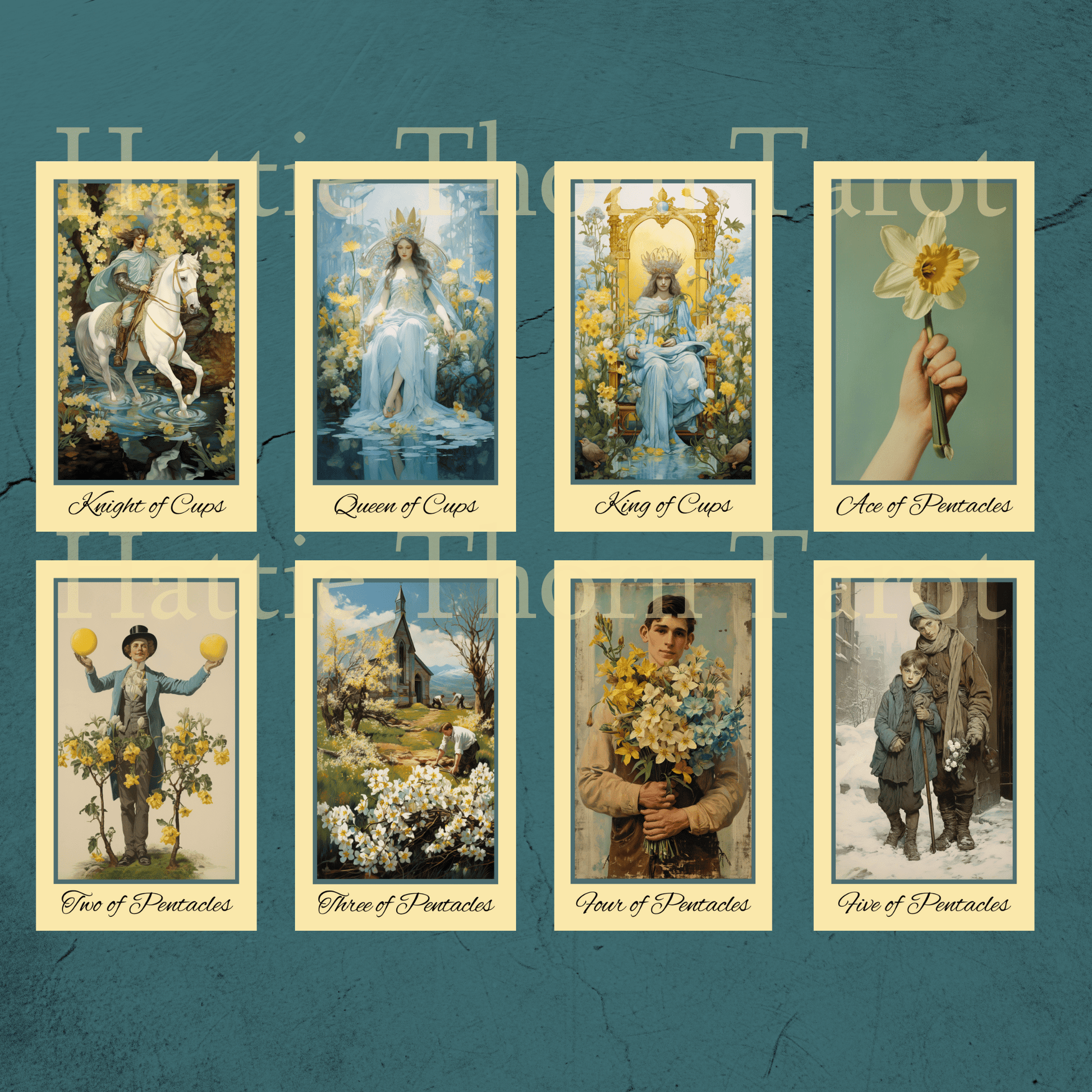 Bygone Spring Tarot 🌼 A vintage - inspired tarot deck blooming with pastel charm and springtime nostalgia - Hattie Thorn Tarot