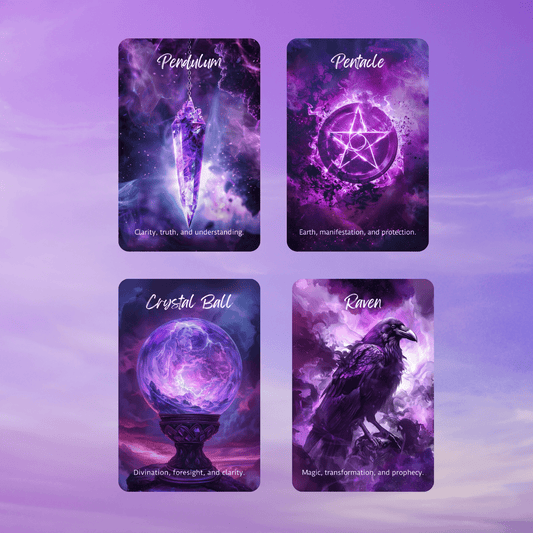 Cosmic Witch Oracle 🔮 A 45 - card oracle deck with mystical purple hues and starlit intuition - Hattie Thorn Tarot