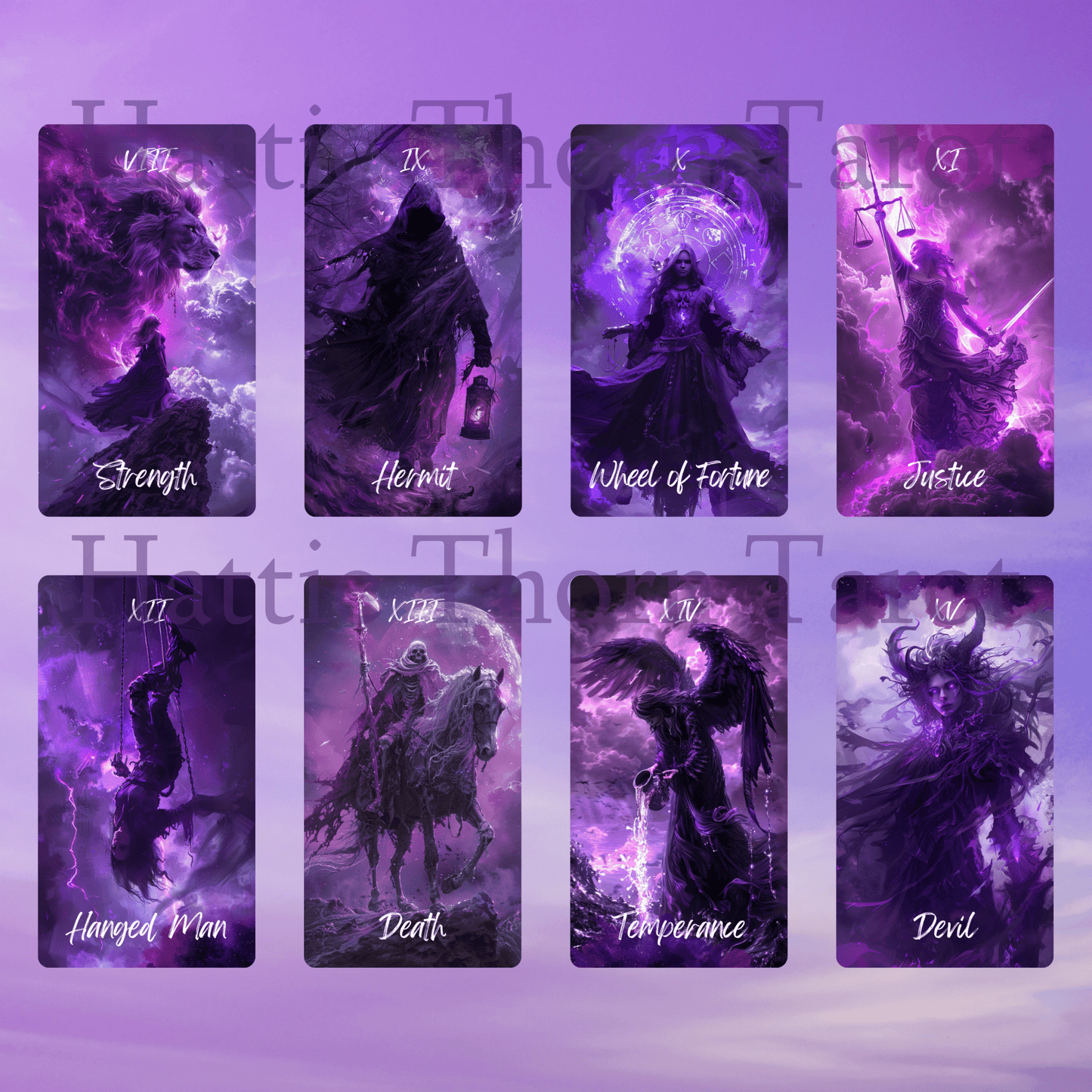 Cosmic Witch Tarot 🔮 A 78 - card tarot deck shimmering with moonlight, mysticism, and witchy wonder - Hattie Thorn Tarot