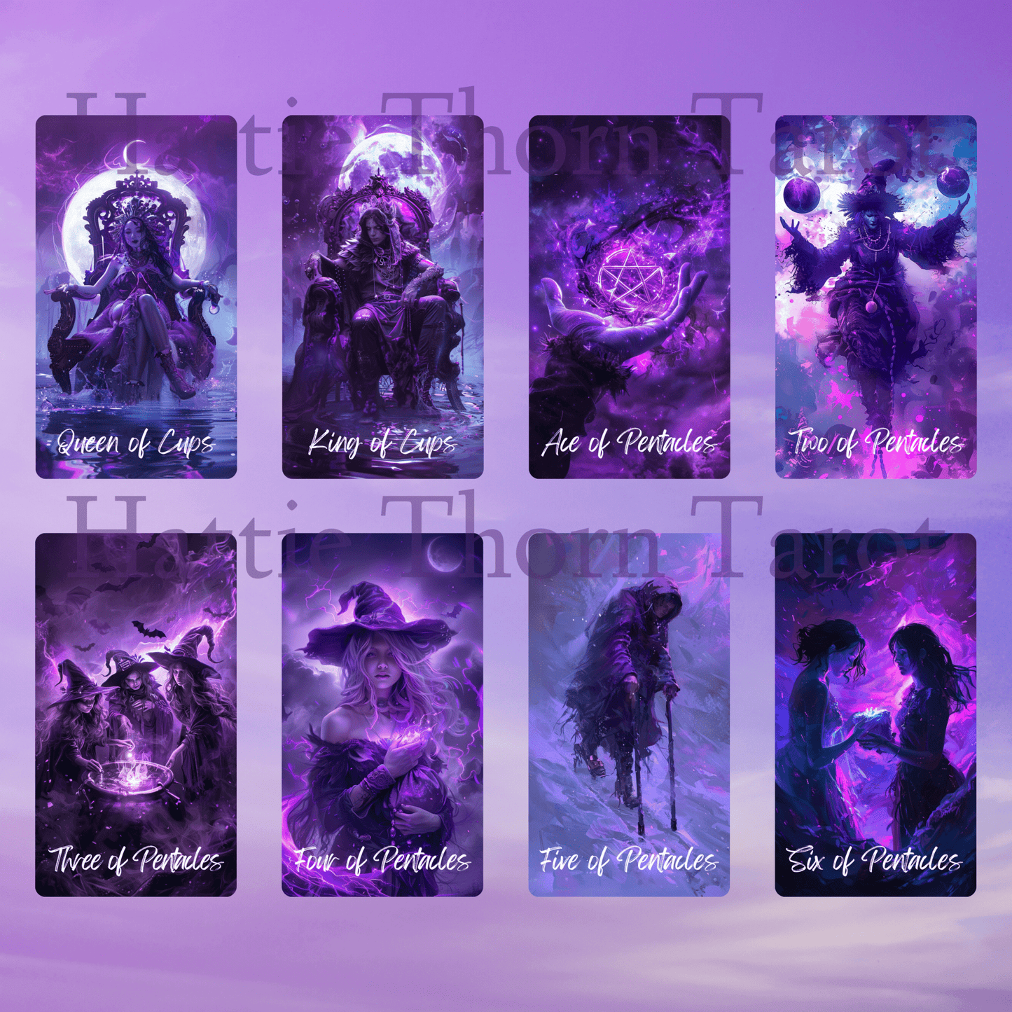 Cosmic Witch Tarot 🔮 A 78 - card tarot deck shimmering with moonlight, mysticism, and witchy wonder - Hattie Thorn Tarot