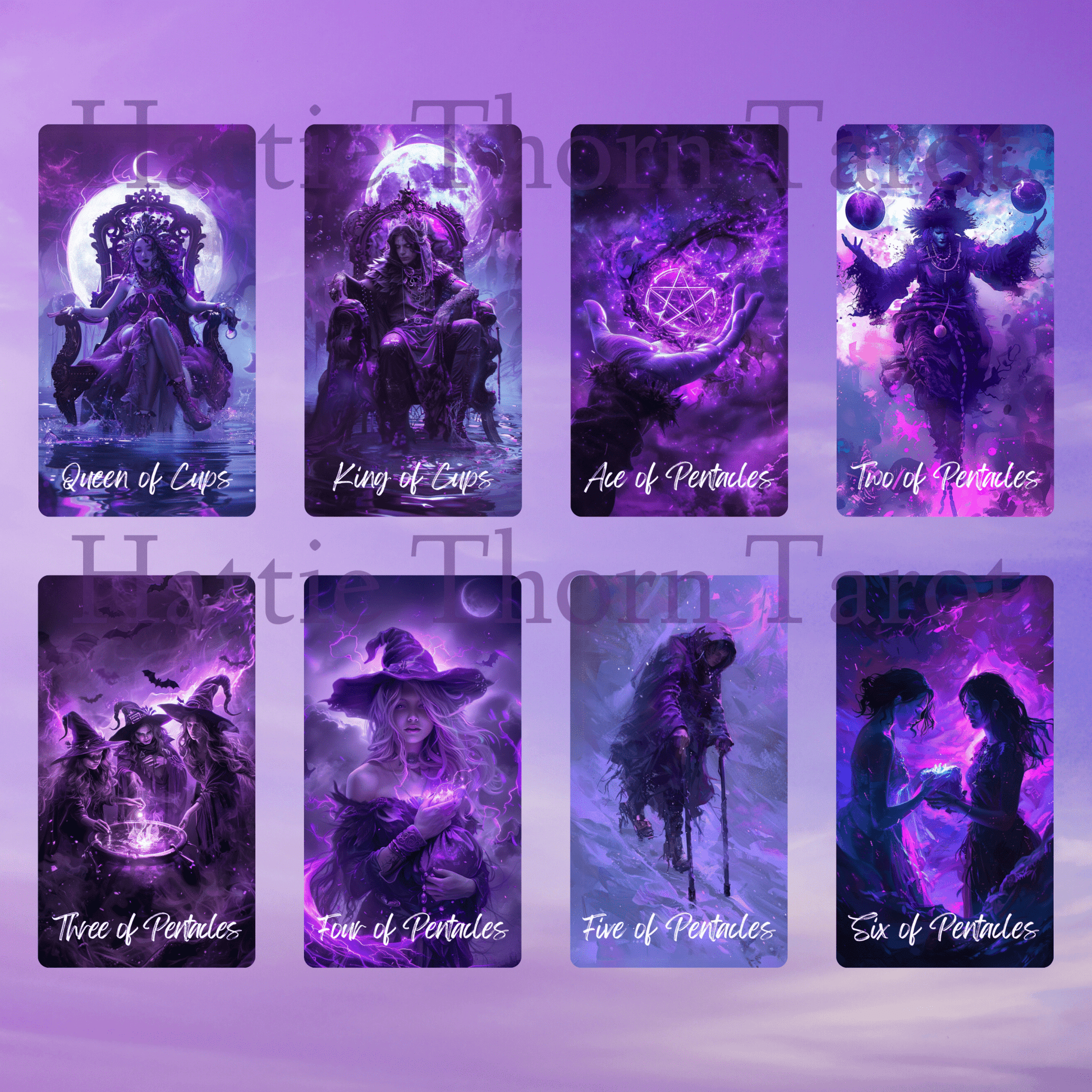 Cosmic Witch Tarot 🔮 A 78 - card tarot deck shimmering with moonlight, mysticism, and witchy wonder - Hattie Thorn Tarot