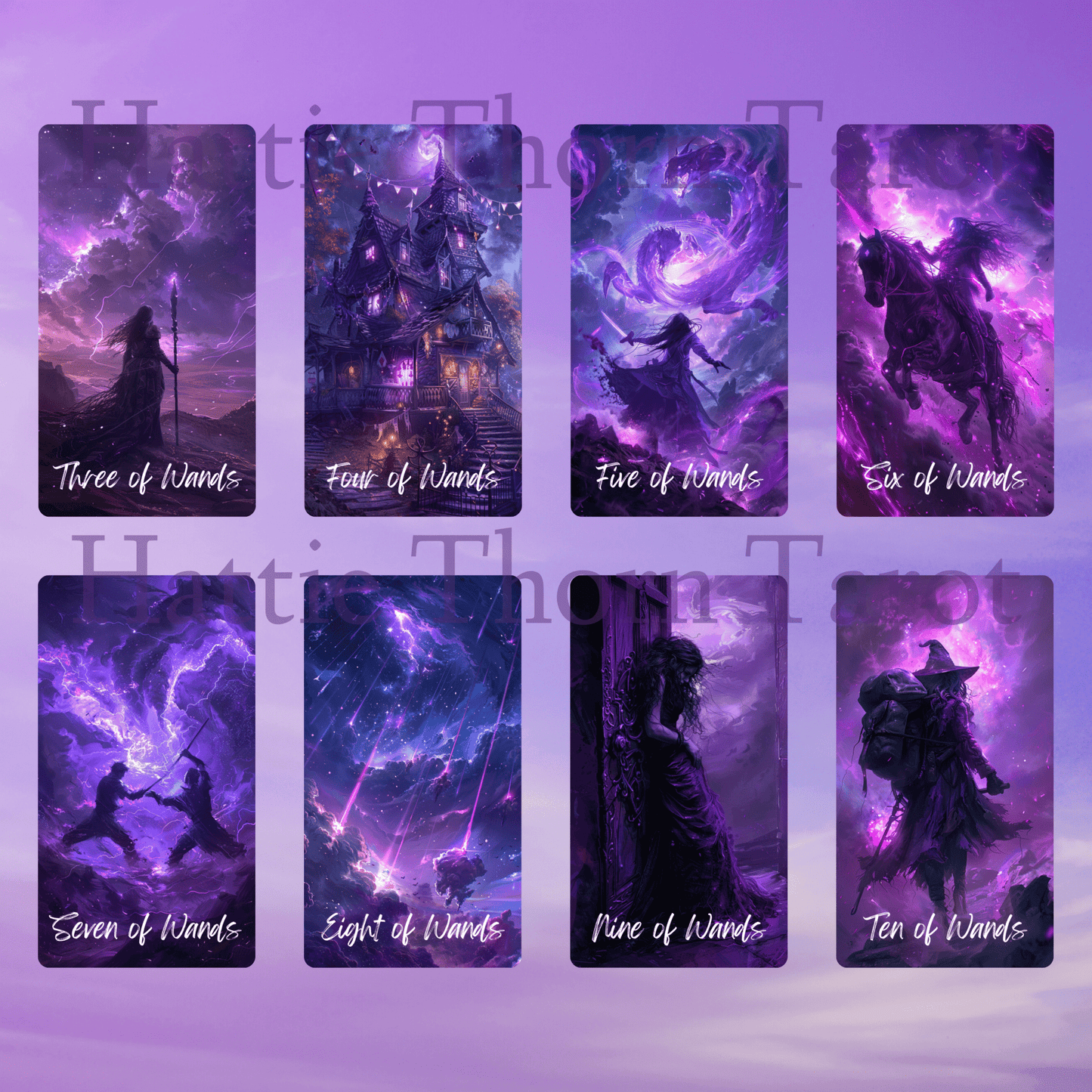 Cosmic Witch Tarot 🔮 A 78 - card tarot deck shimmering with moonlight, mysticism, and witchy wonder - Hattie Thorn Tarot