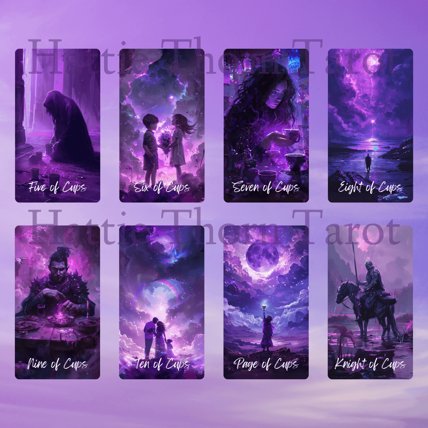 Cosmic Witch Tarot 🔮 A 78 - card tarot deck shimmering with moonlight, mysticism, and witchy wonder - Hattie Thorn Tarot