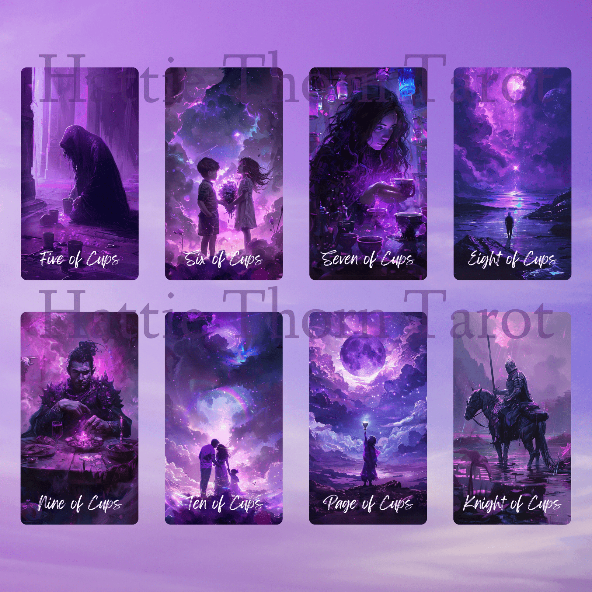 Cosmic Witch Tarot 🔮 A 78 - card tarot deck shimmering with moonlight, mysticism, and witchy wonder - Hattie Thorn Tarot