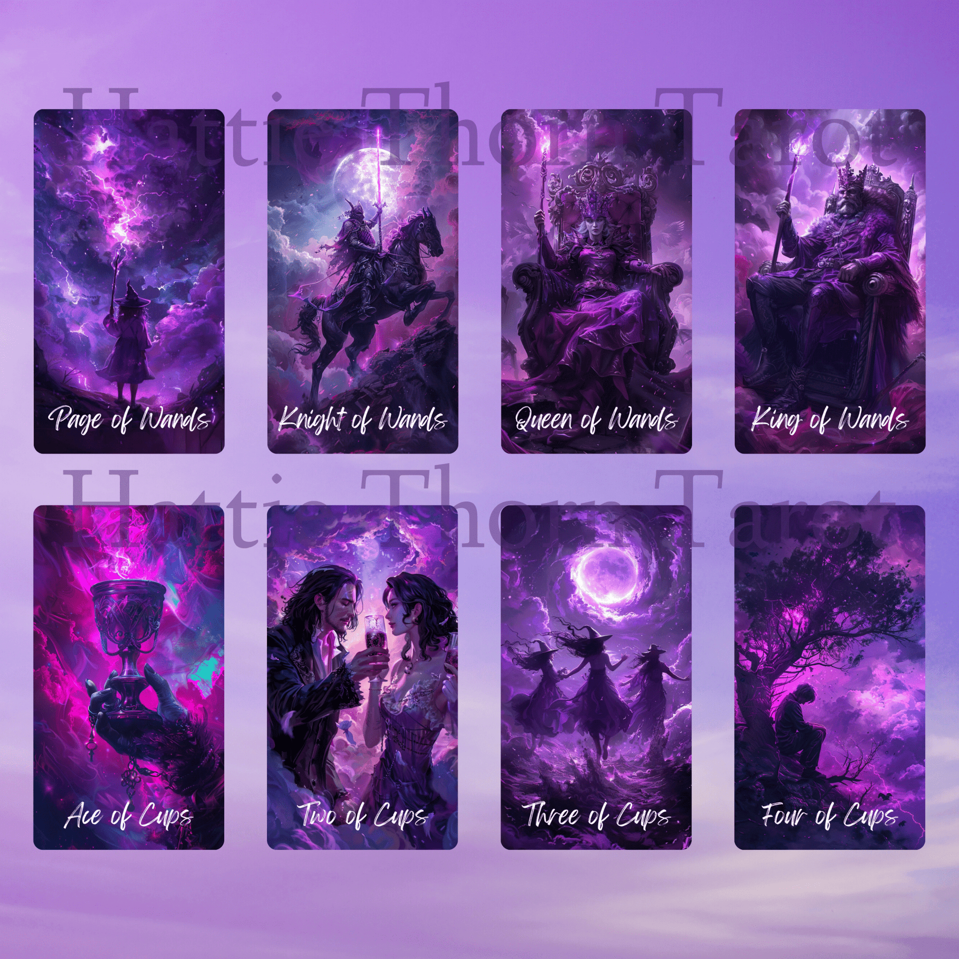 Cosmic Witch Tarot 🔮 A 78 - card tarot deck shimmering with moonlight, mysticism, and witchy wonder - Hattie Thorn Tarot