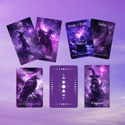 Cosmic Witch Tarot & Oracle Bundle 🔮 A celestial 2 - deck set woven with moonlight, magic, and cosmic intuition - Hattie Thorn Tarot