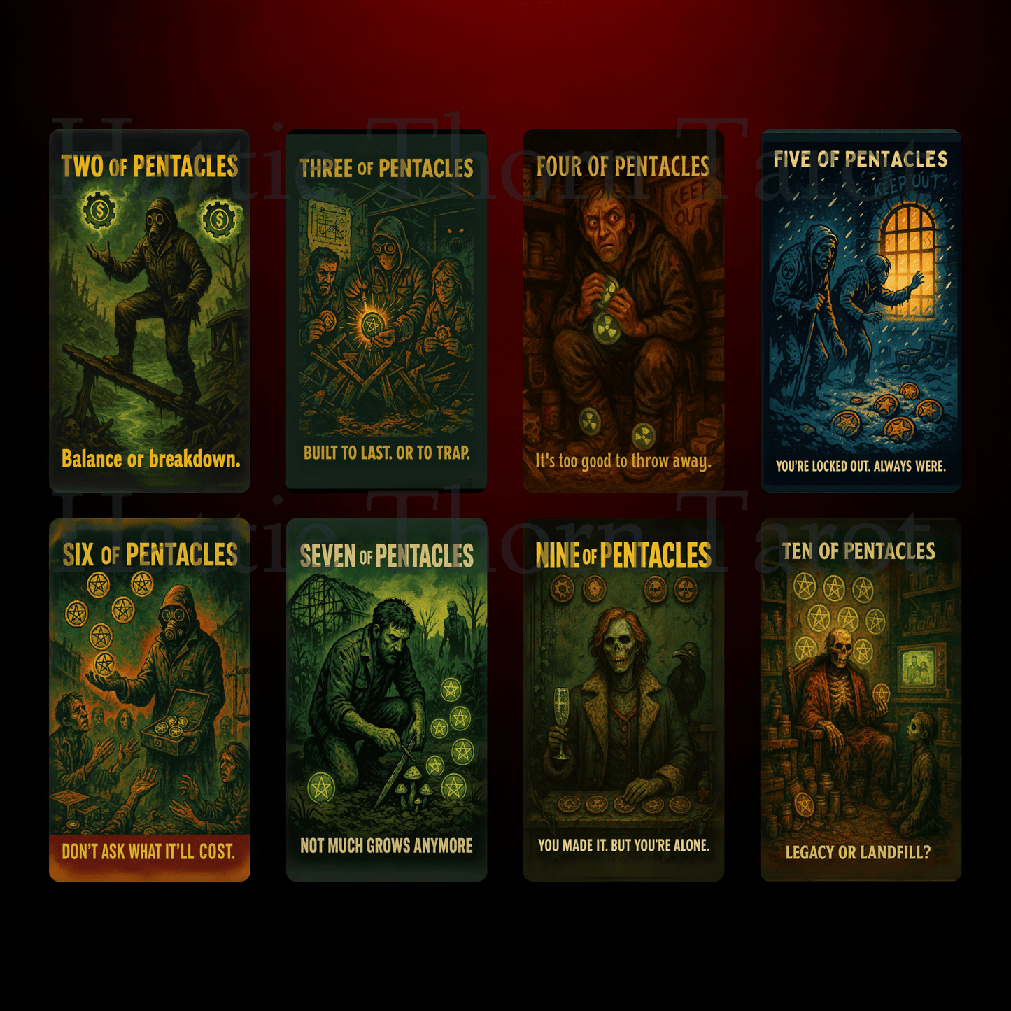 Deck of the Undead 🧠 A 1950s B - movie tarot deck where the apocalypse is low - budget... but high drama. - Hattie Thorn Tarot